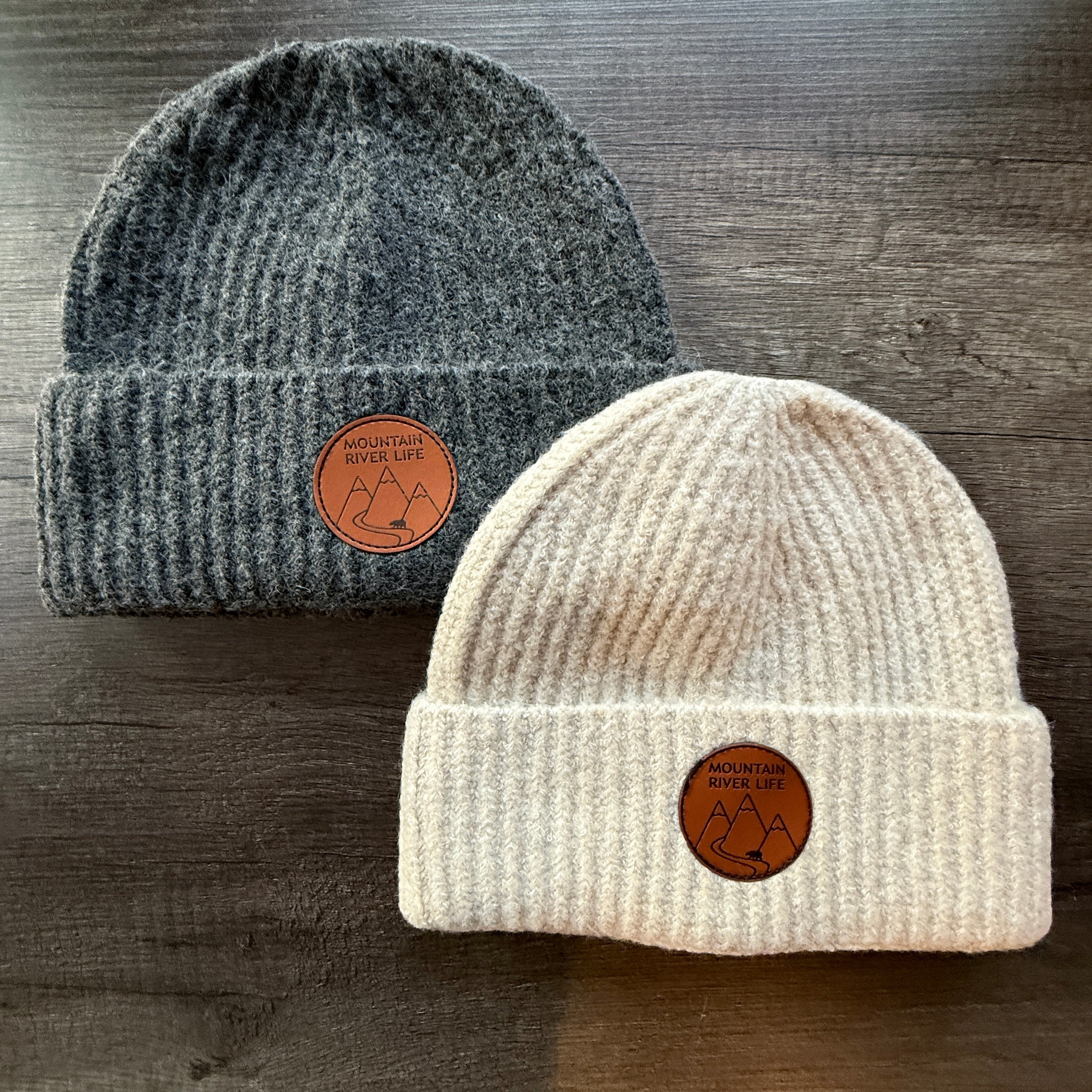 Mountain River Life Leather Patch Toque