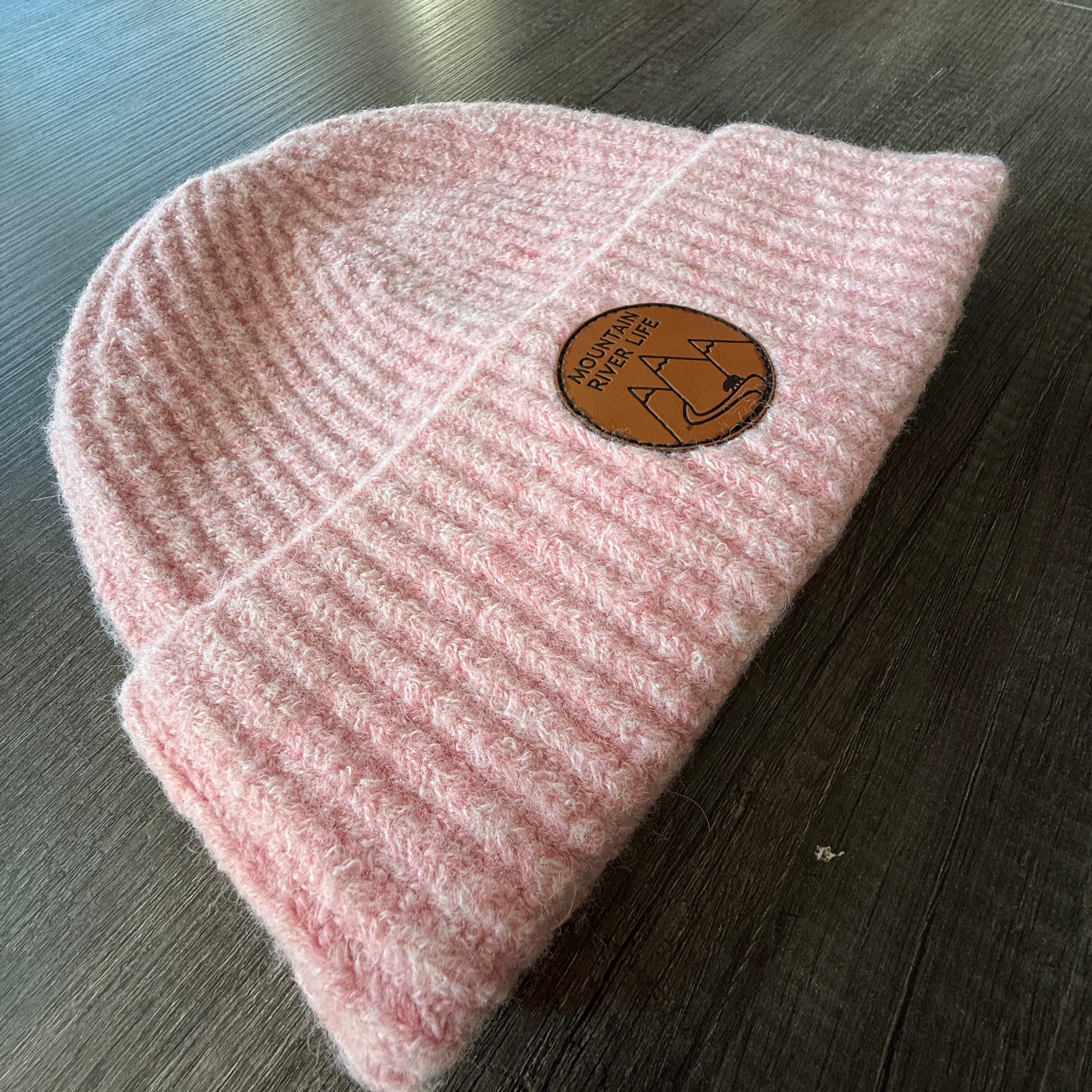 Mountain River Life Leather Patch Toque