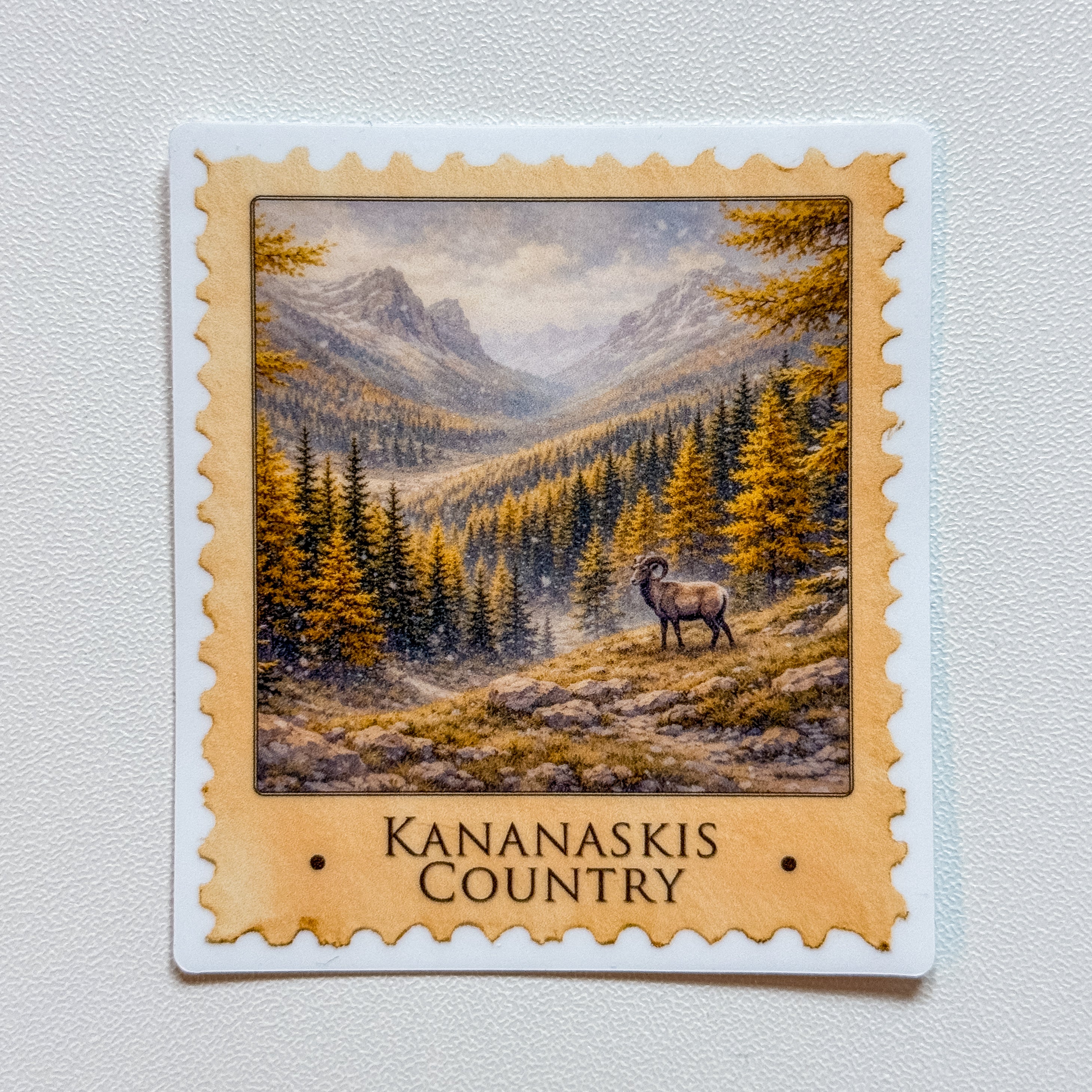 Moments in Banff Stamp Sticker — Kananaskis Country (2.42" x 2.75")