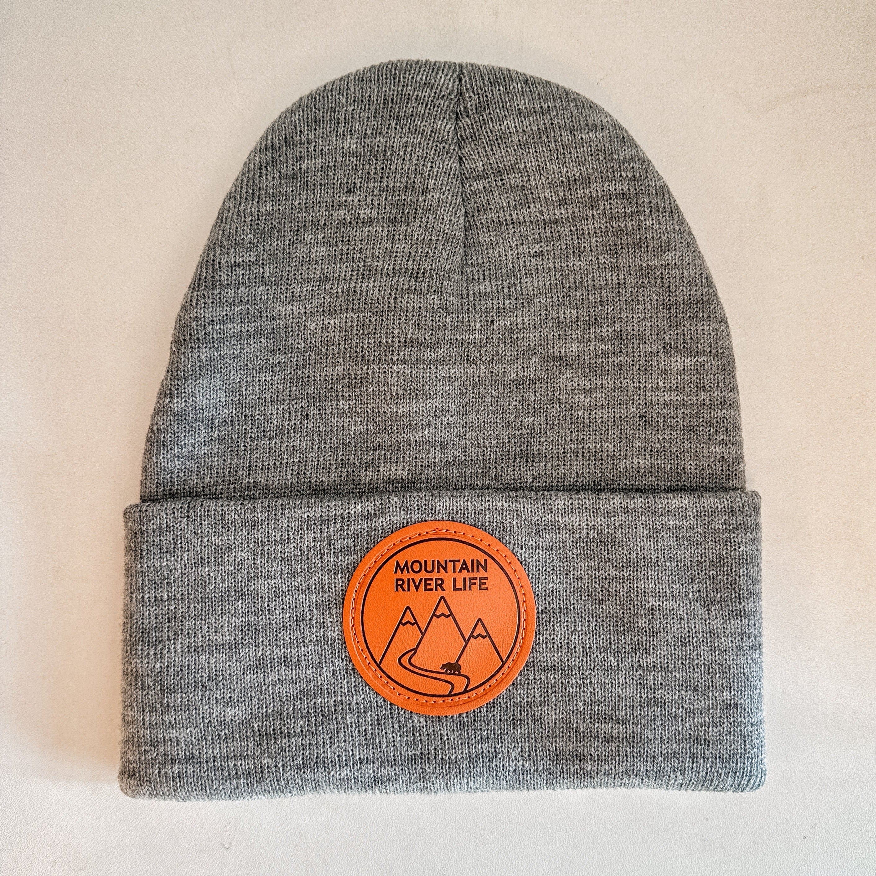 Mountain River Life Leather Patch Toque