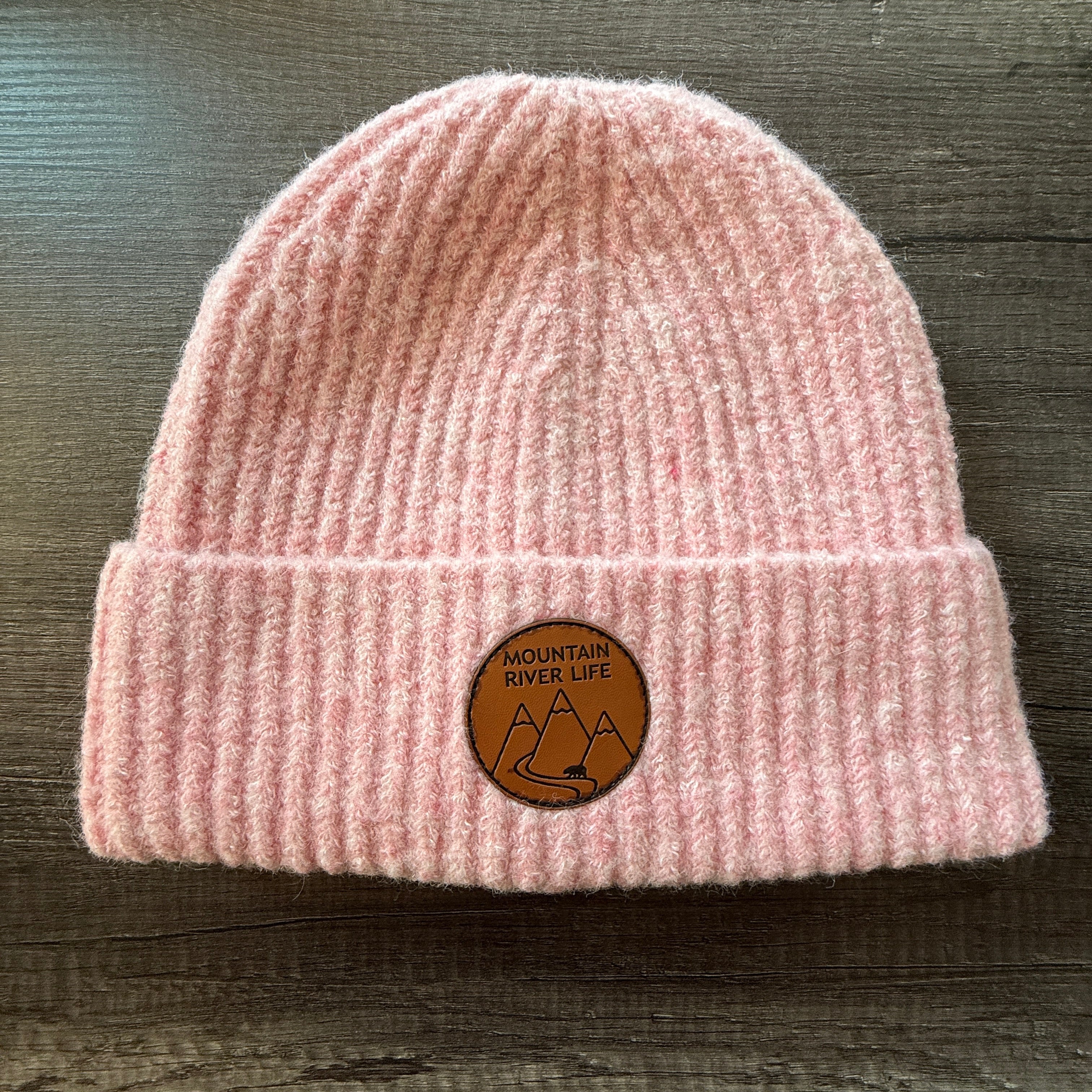 Mountain River Life Leather Patch Toque