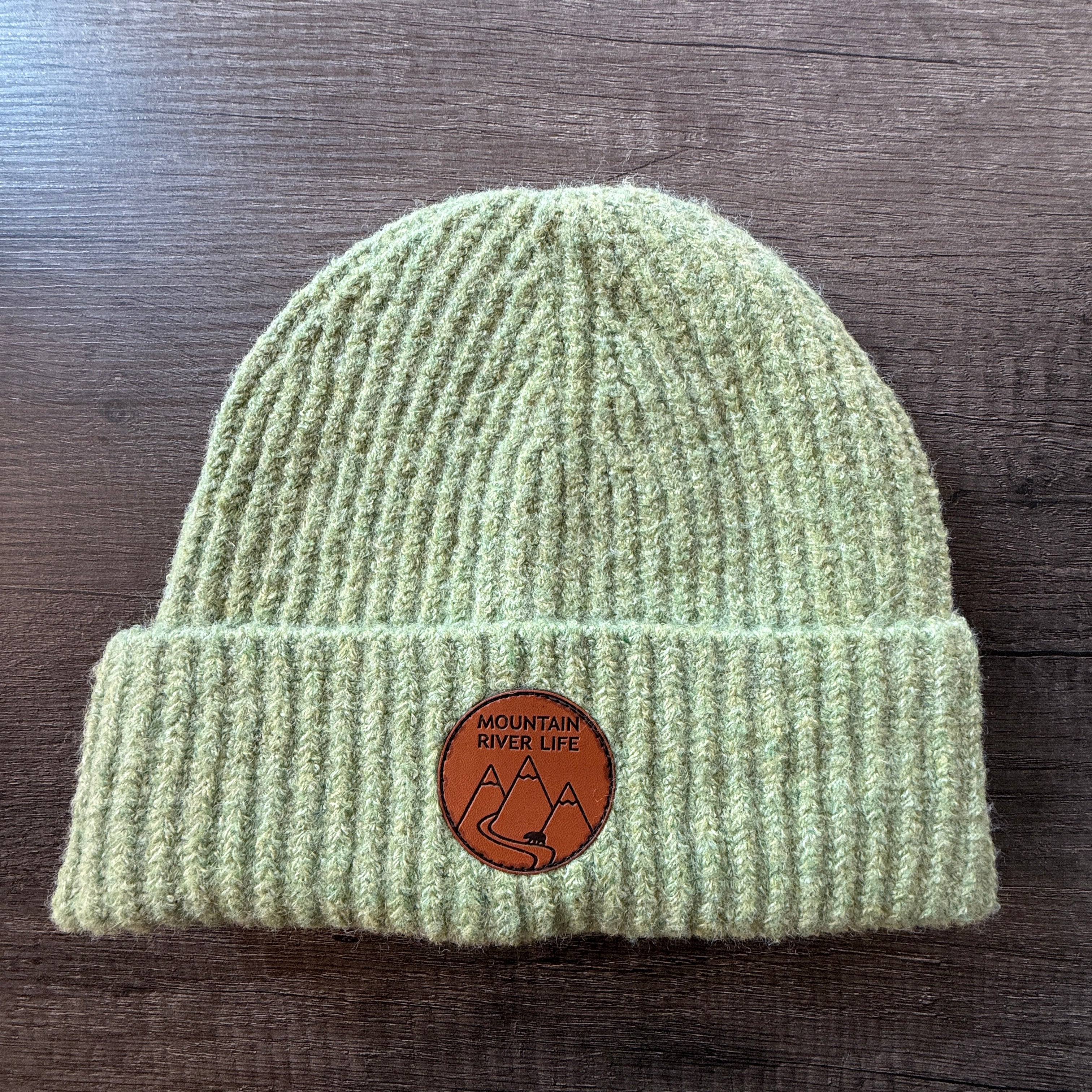 Mountain River Life Leather Patch Toque