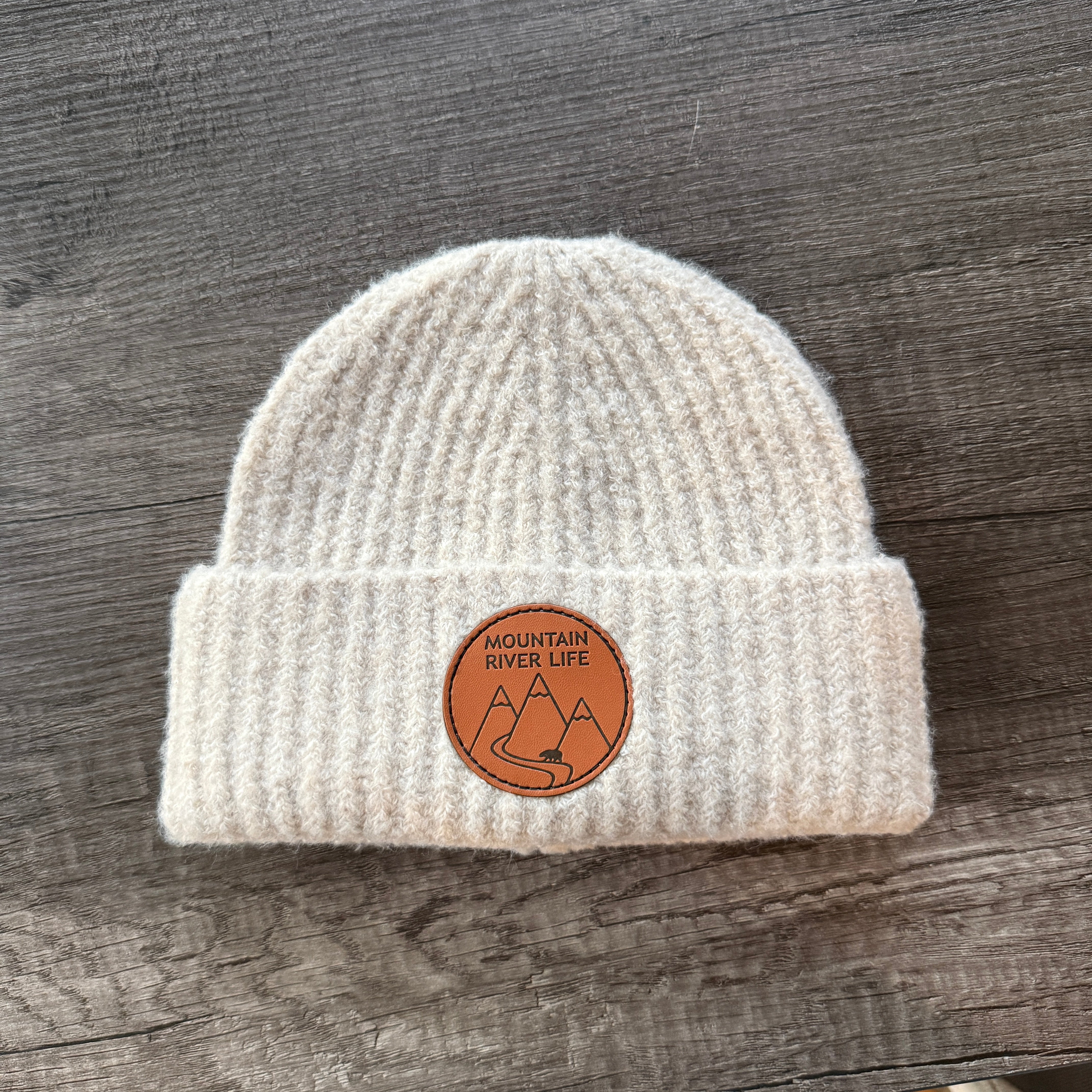 Mountain River Life Kids Leather Patch Toque