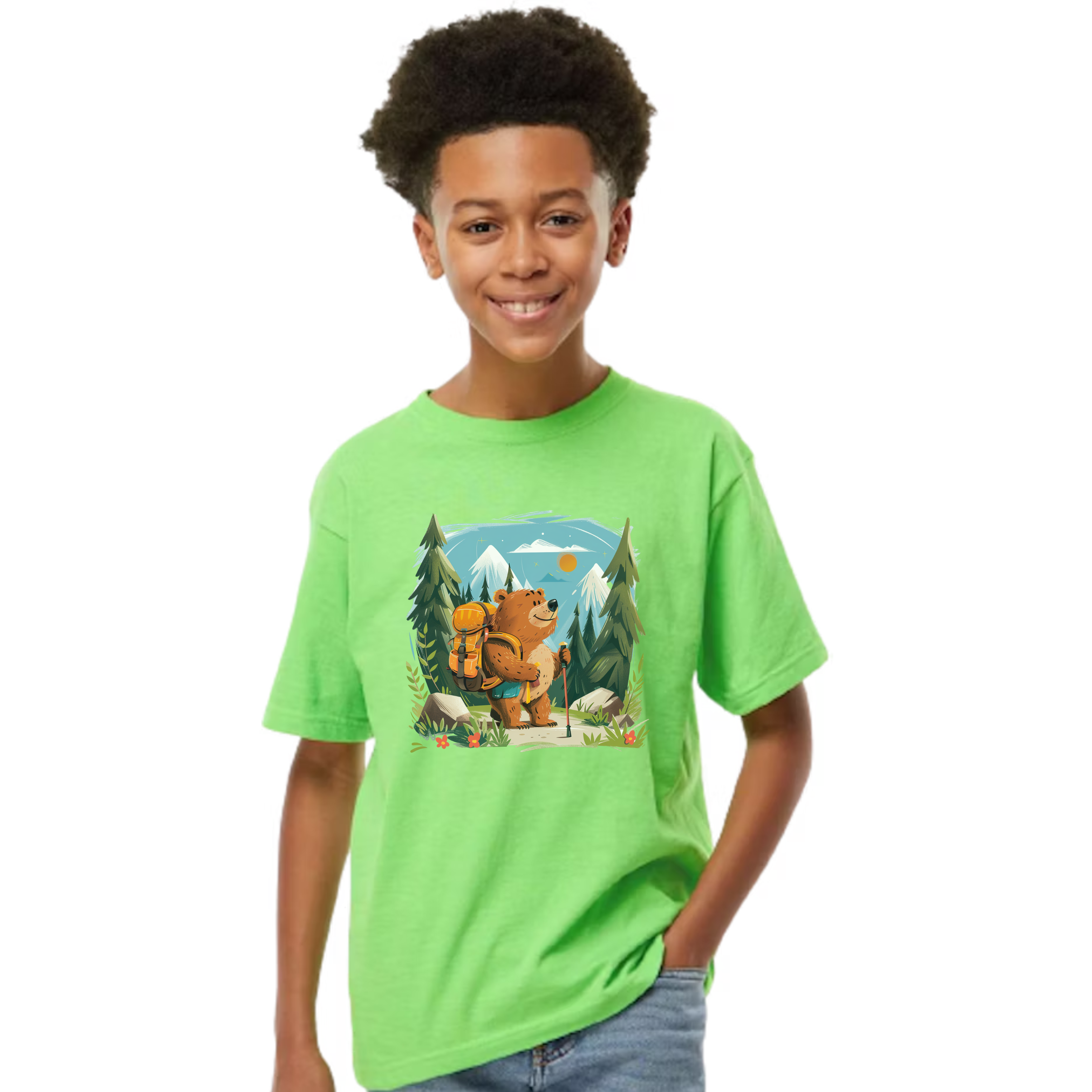 Adventure Bear Kids Tee - Classic Colours