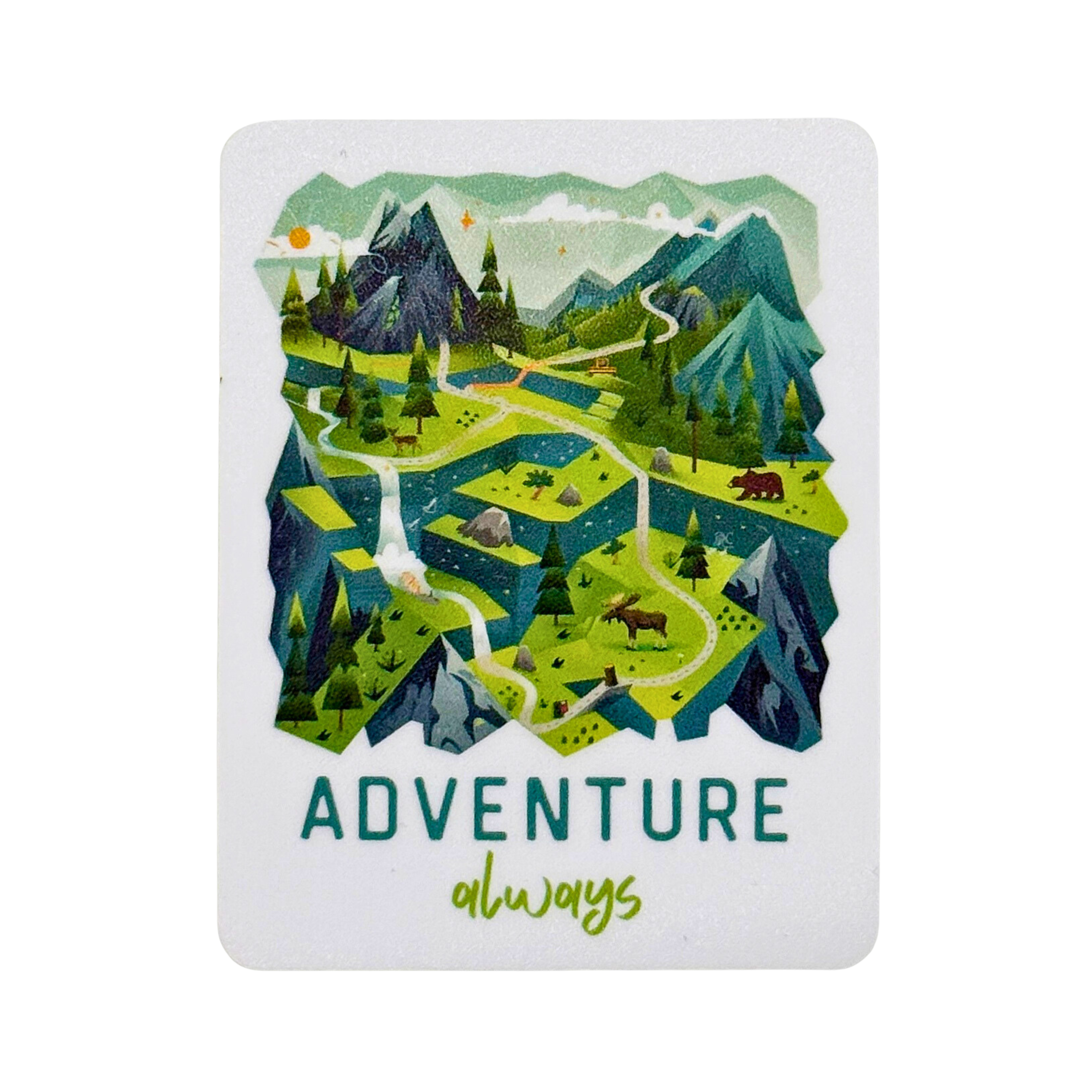 Adventure Land Die-Cut Sticker (2" x 2.5")