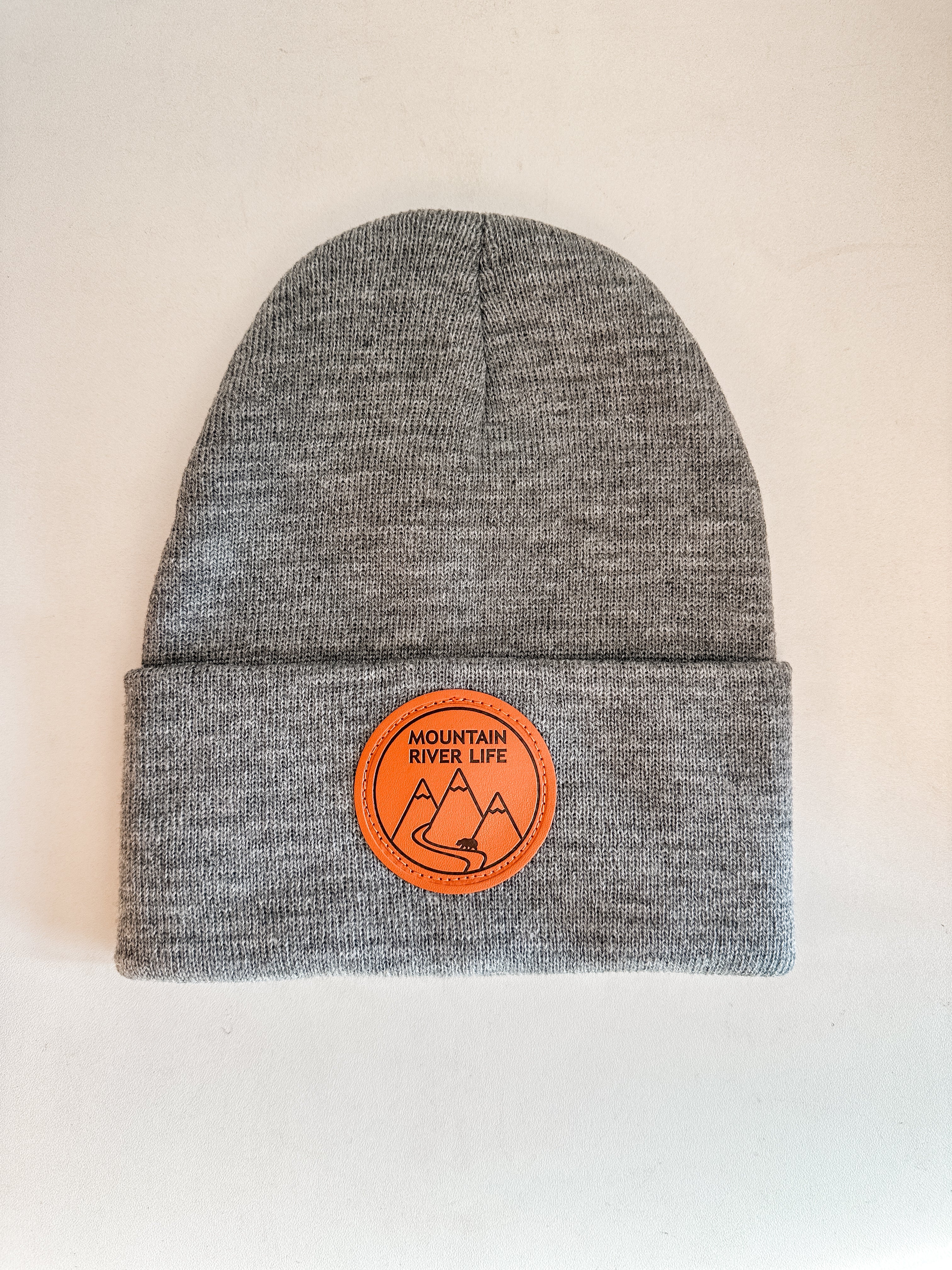 Mountain River Life Leather Patch Toque
