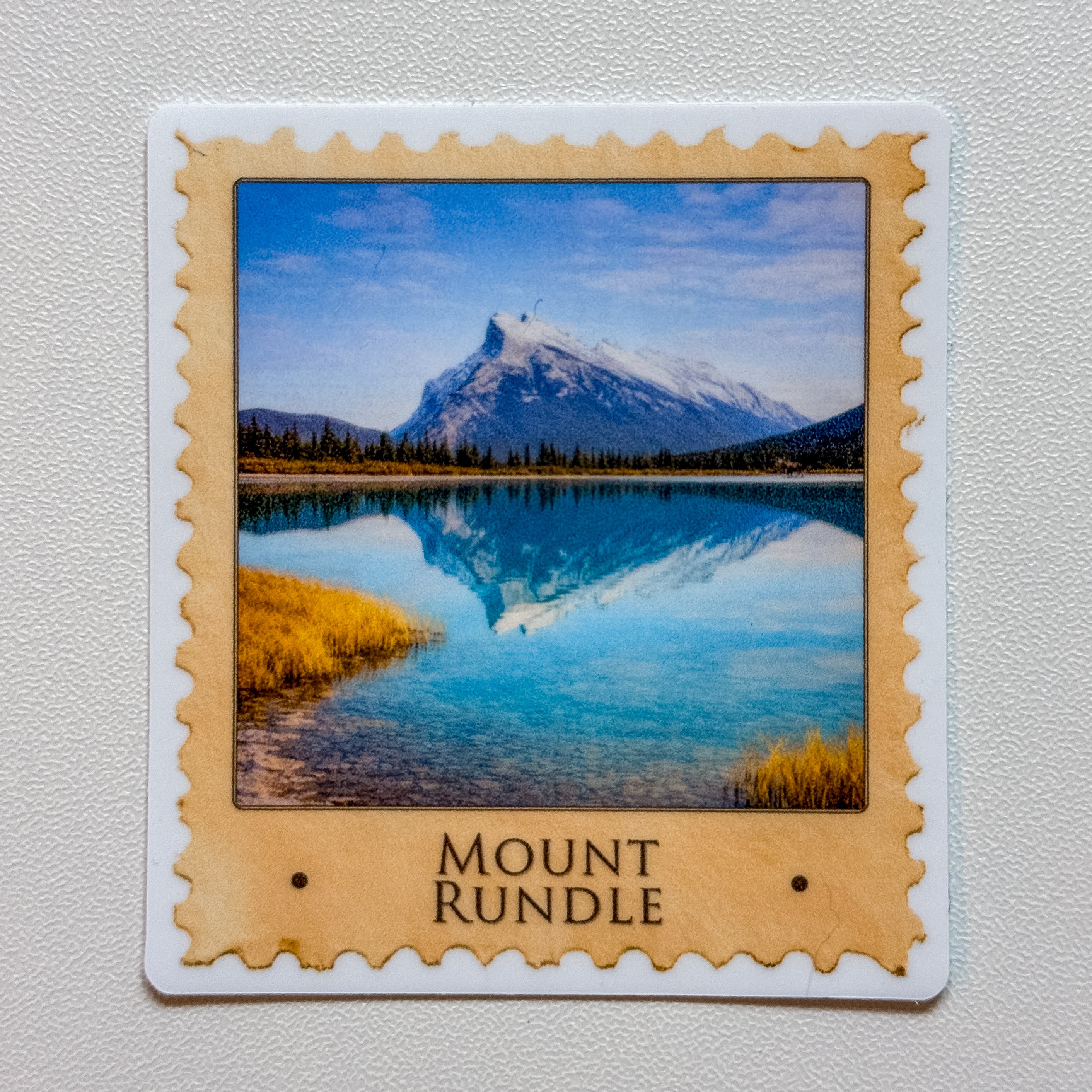 Moments in Banff Stamp Sticker — Mount Rundle (2.42" x 2.75")