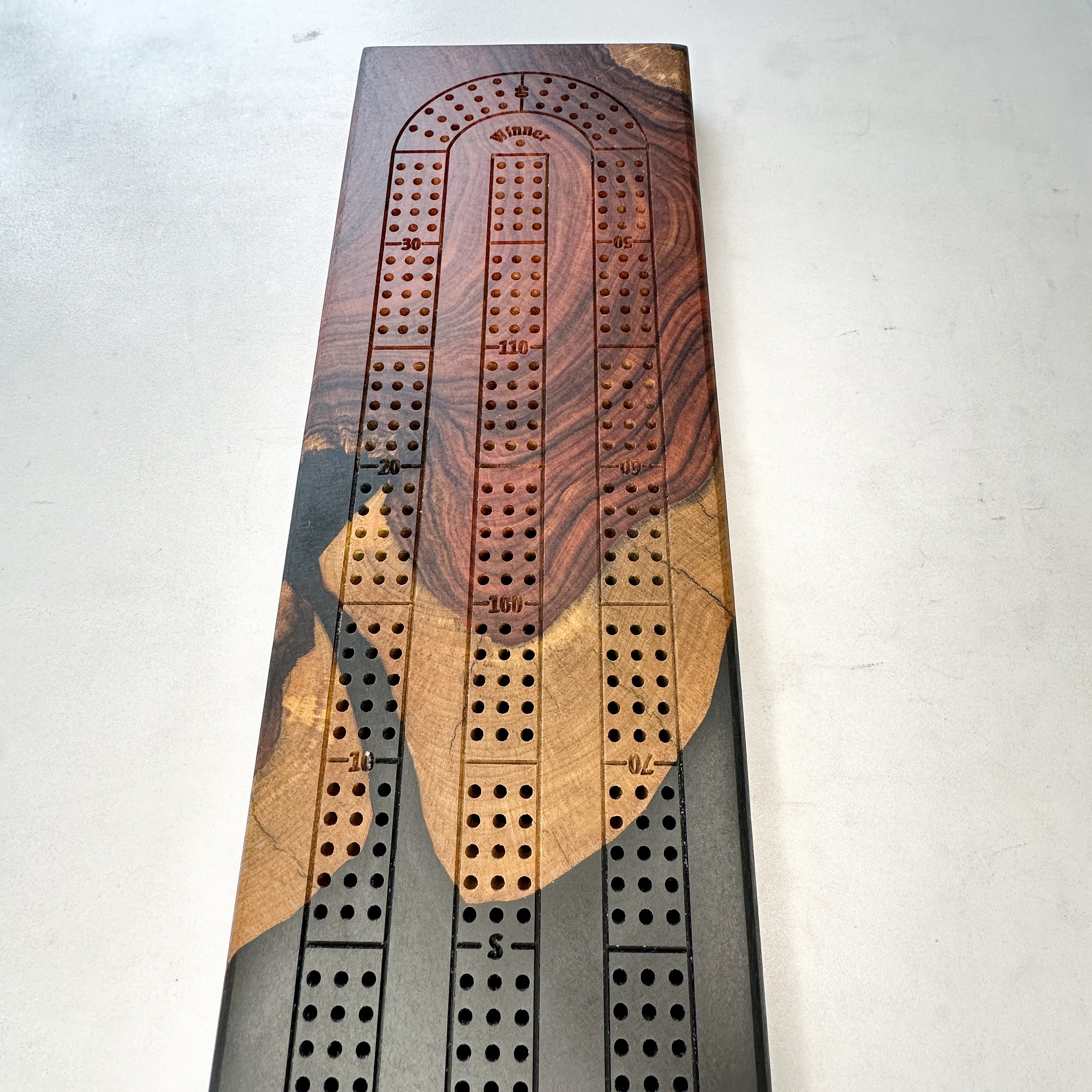 Bolivian Rosewood & Black Epoxy Crib Board