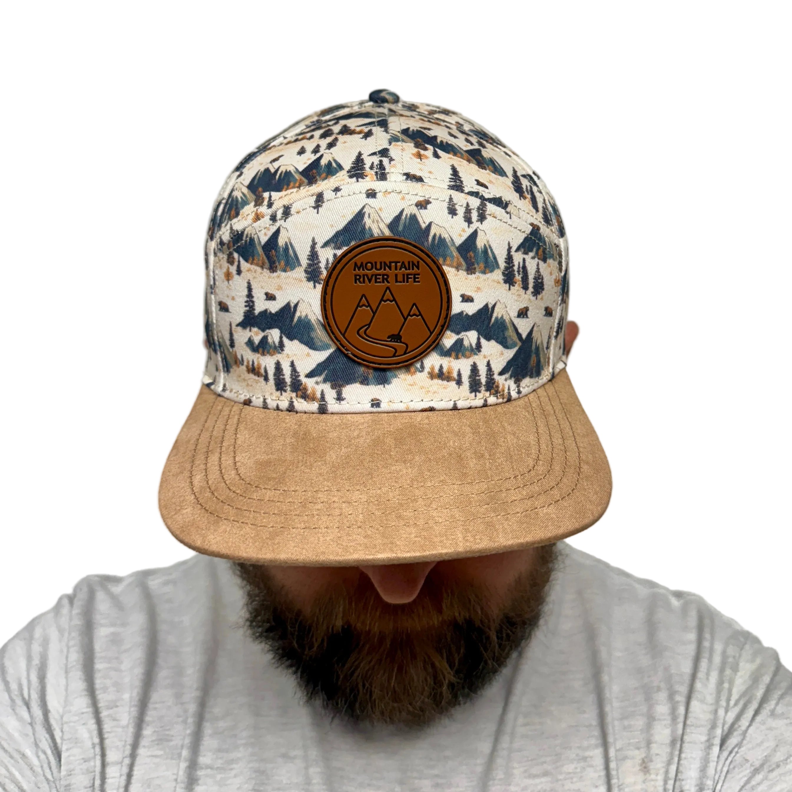 Mountain Mosaic Flat Brim Cap