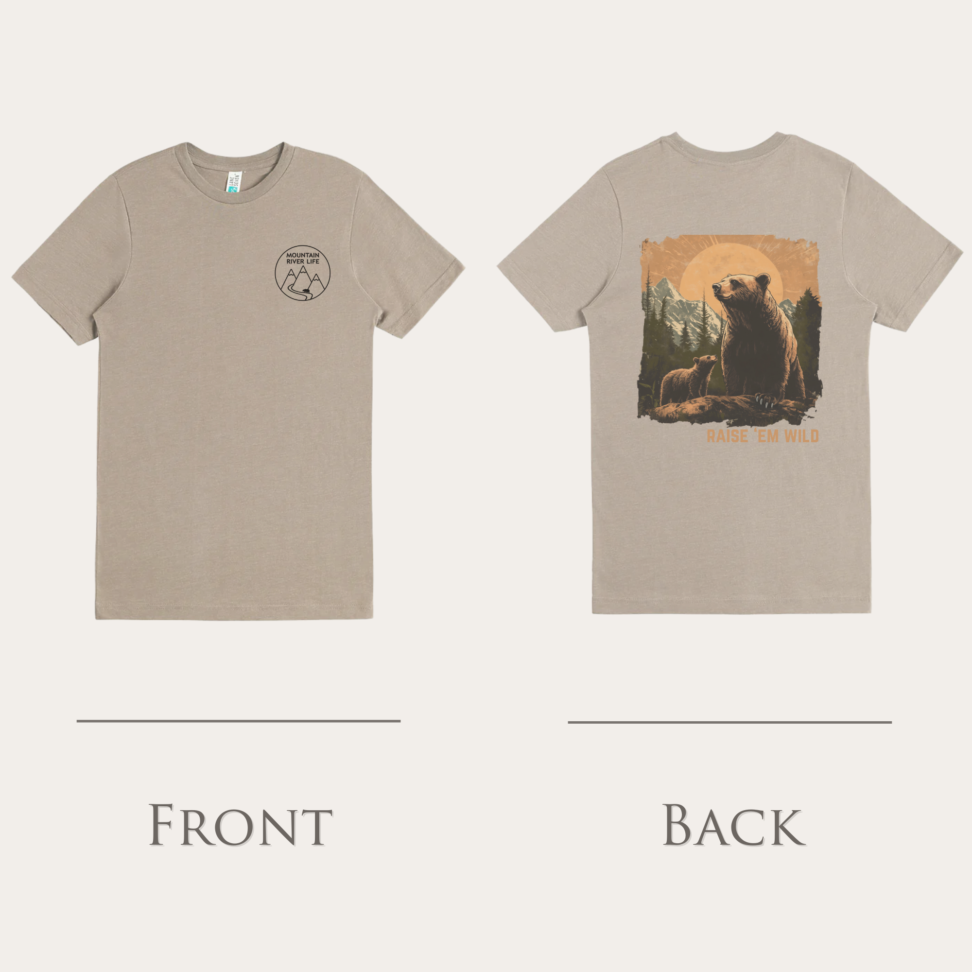 Raise 'Em Wild Bear T-Shirt