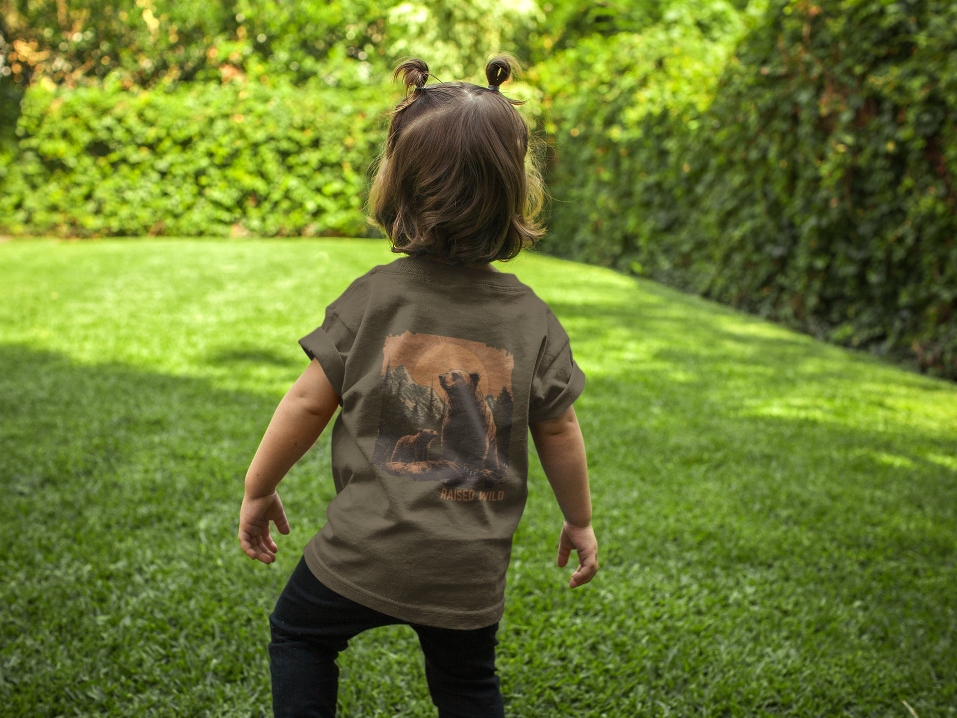Raised Wild Bear Kids T-Shirt