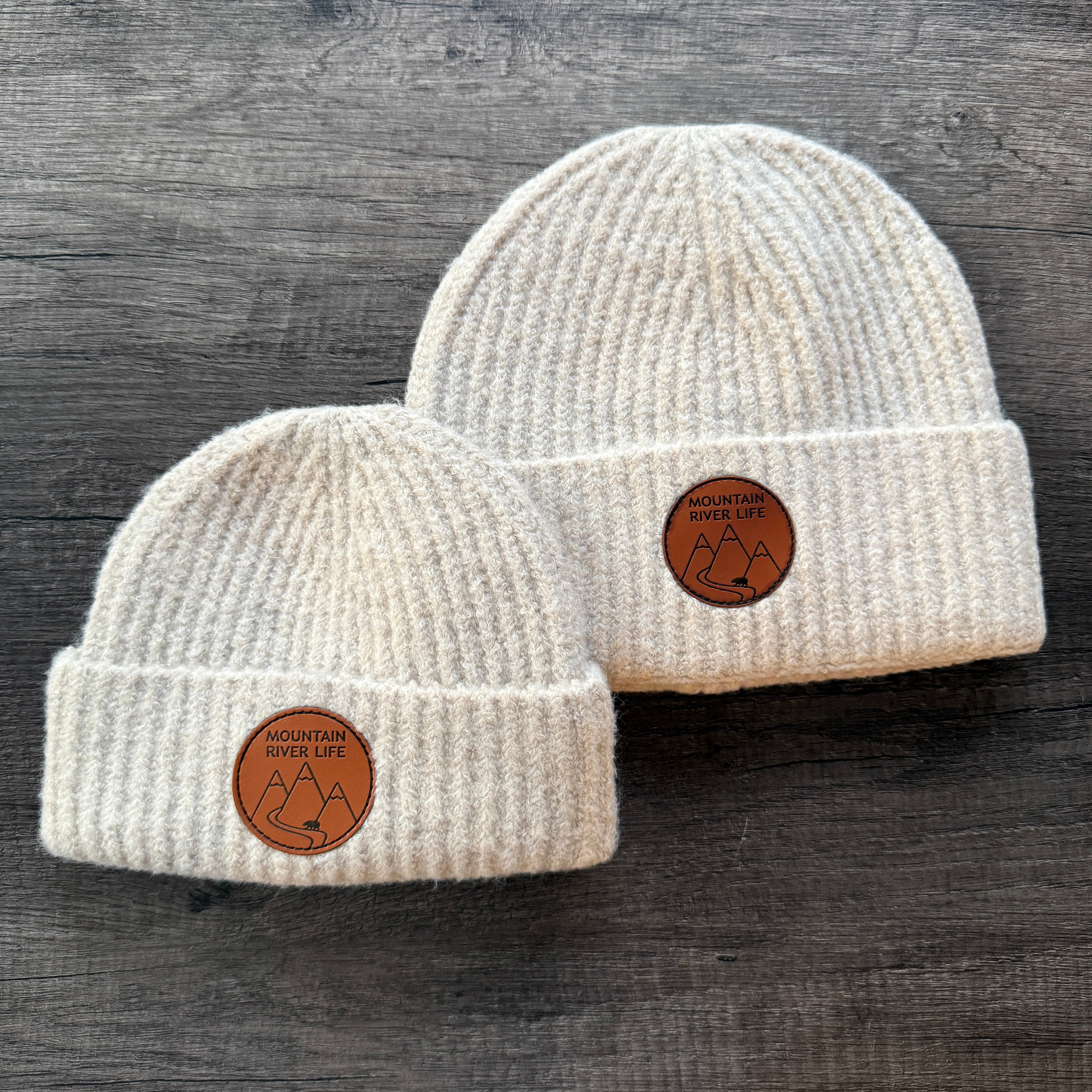 Mountain River Life Kids Leather Patch Toque