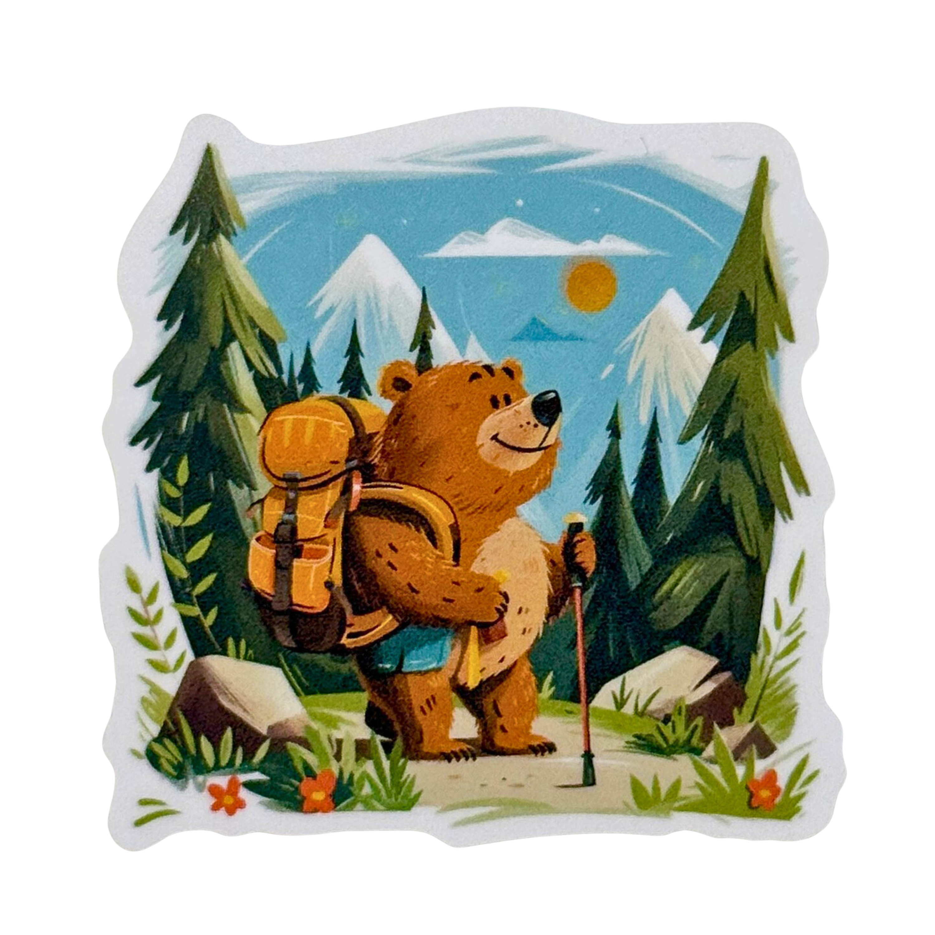Adventure Bear Die-Cut Sticker (2.25" x 2.25")