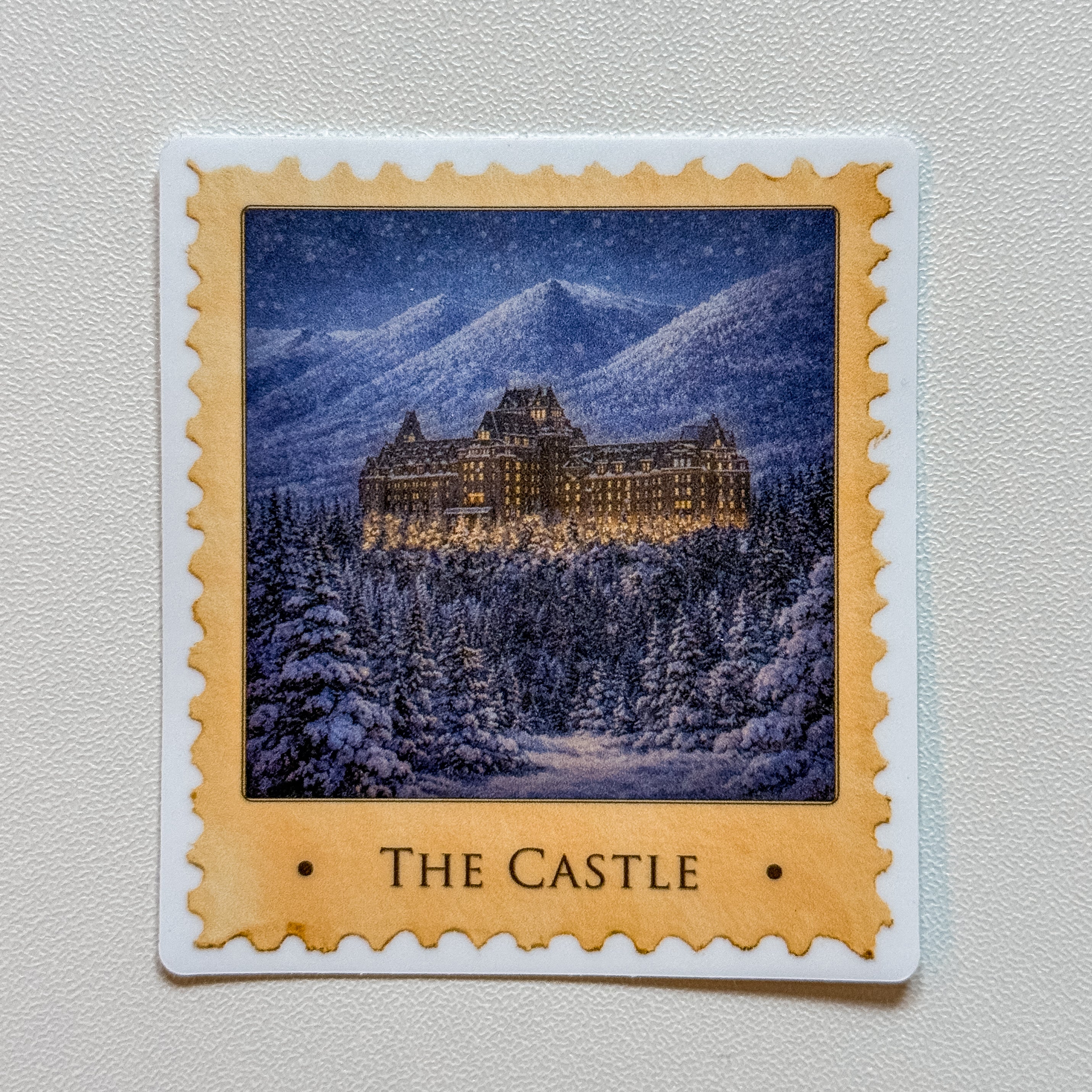 Moments in Banff Stamp Sticker — The Castle (2.42" x 2.75")