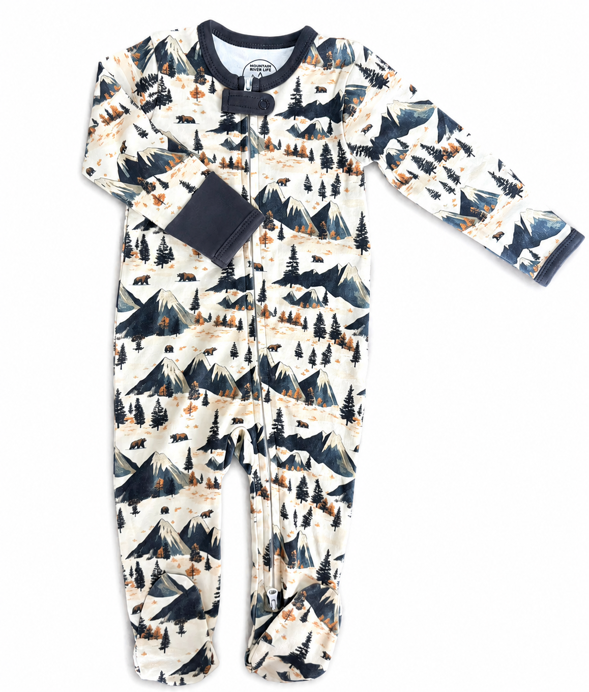 Mountain Mosaic Footy Pajamas