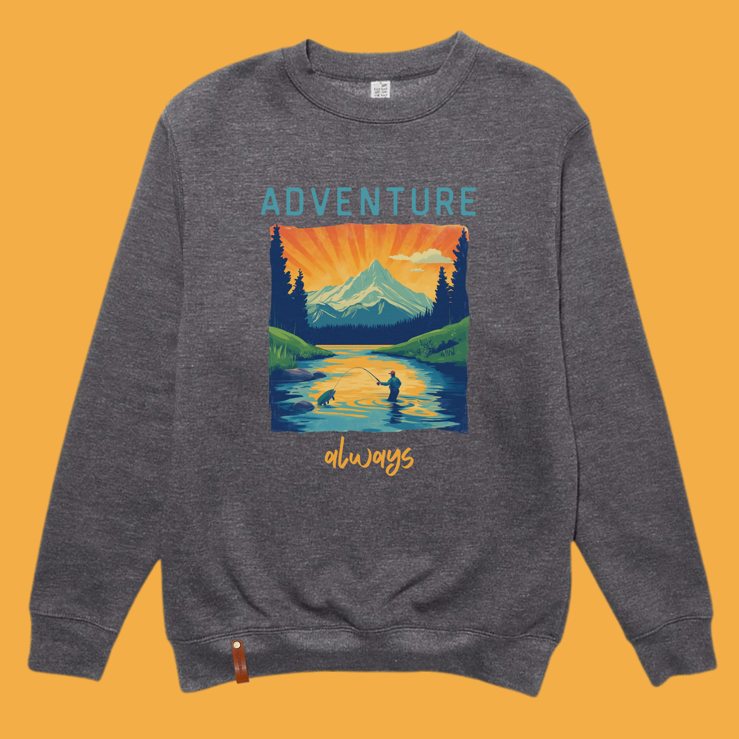 Fishing Sweatshirt - Front Graphic