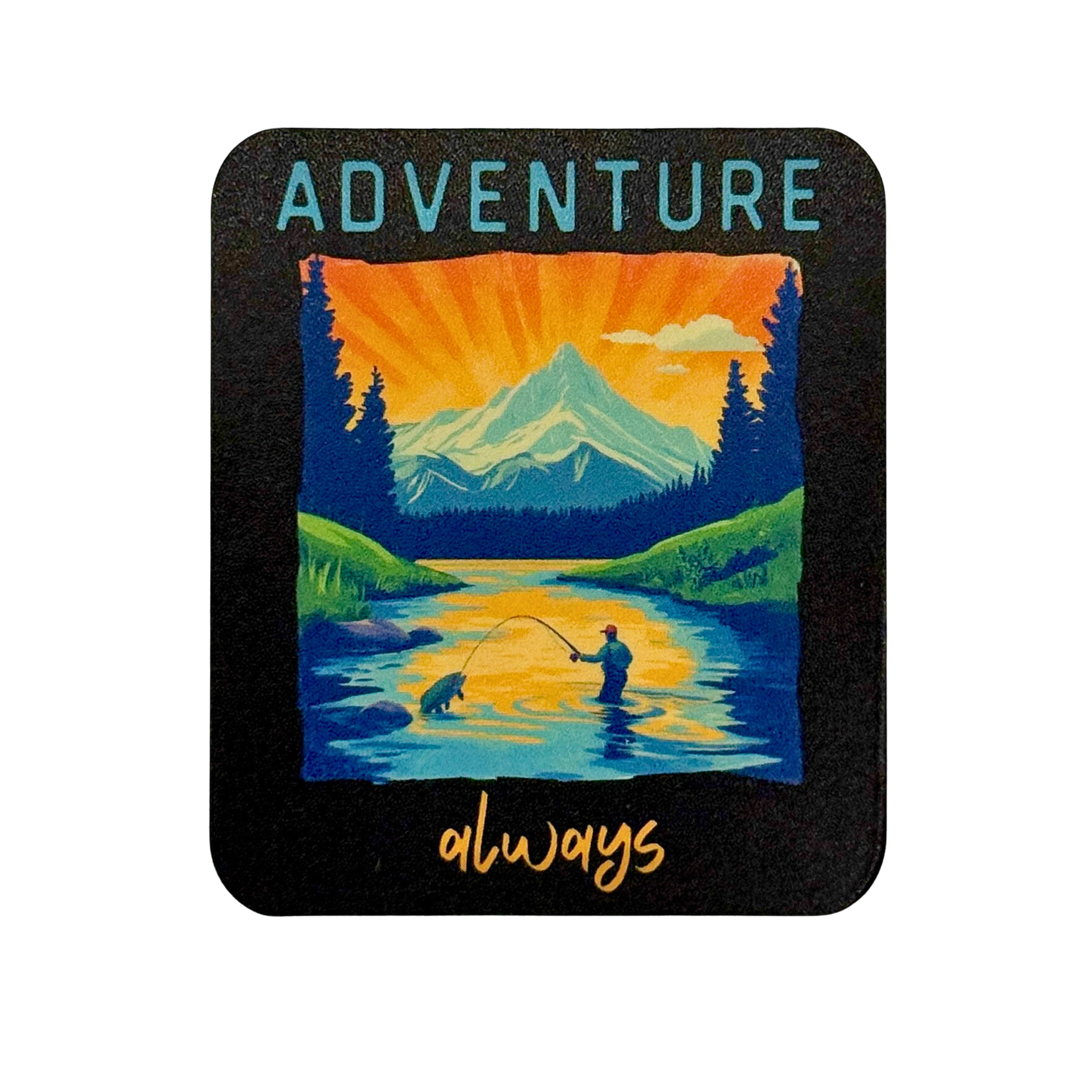 Fishing Die-Cut Sticker (2.15" x 2.5")