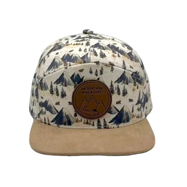 Mountain Mosaic Flat Brim Cap