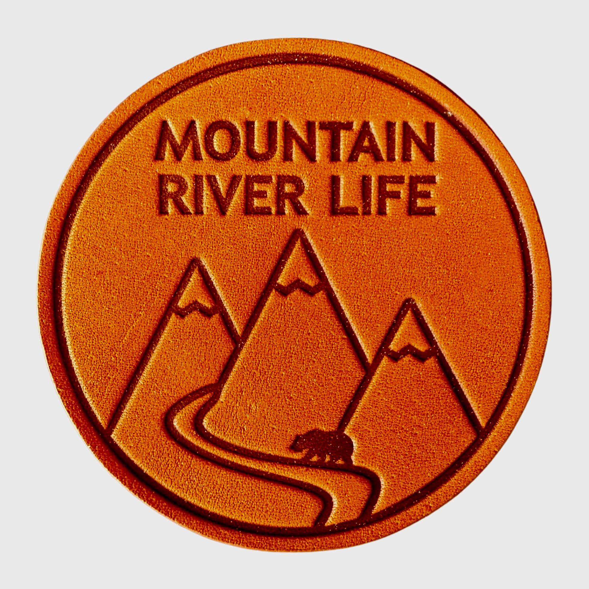 Mountain River Life Leather Patch