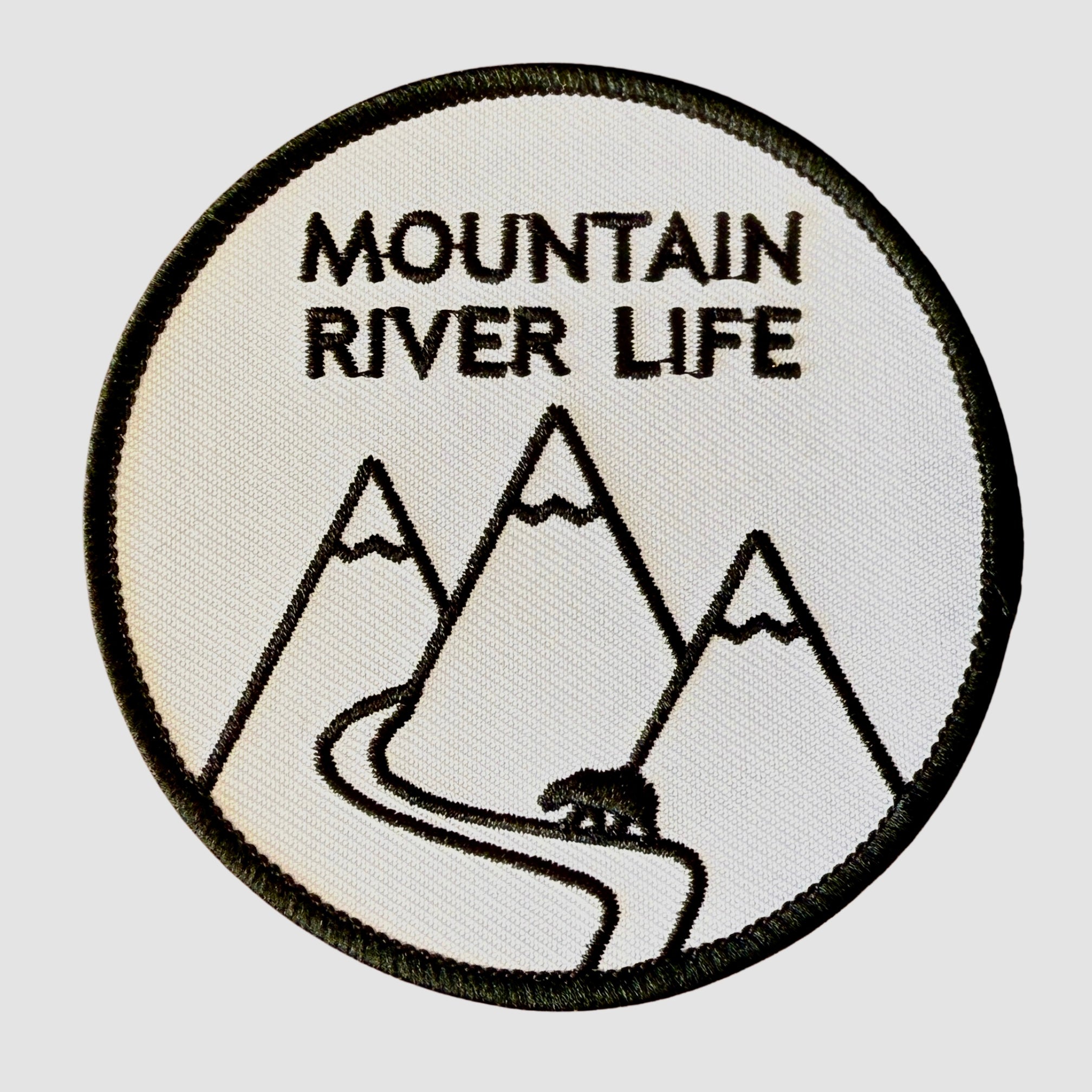 Mountain River Life Woven Patch