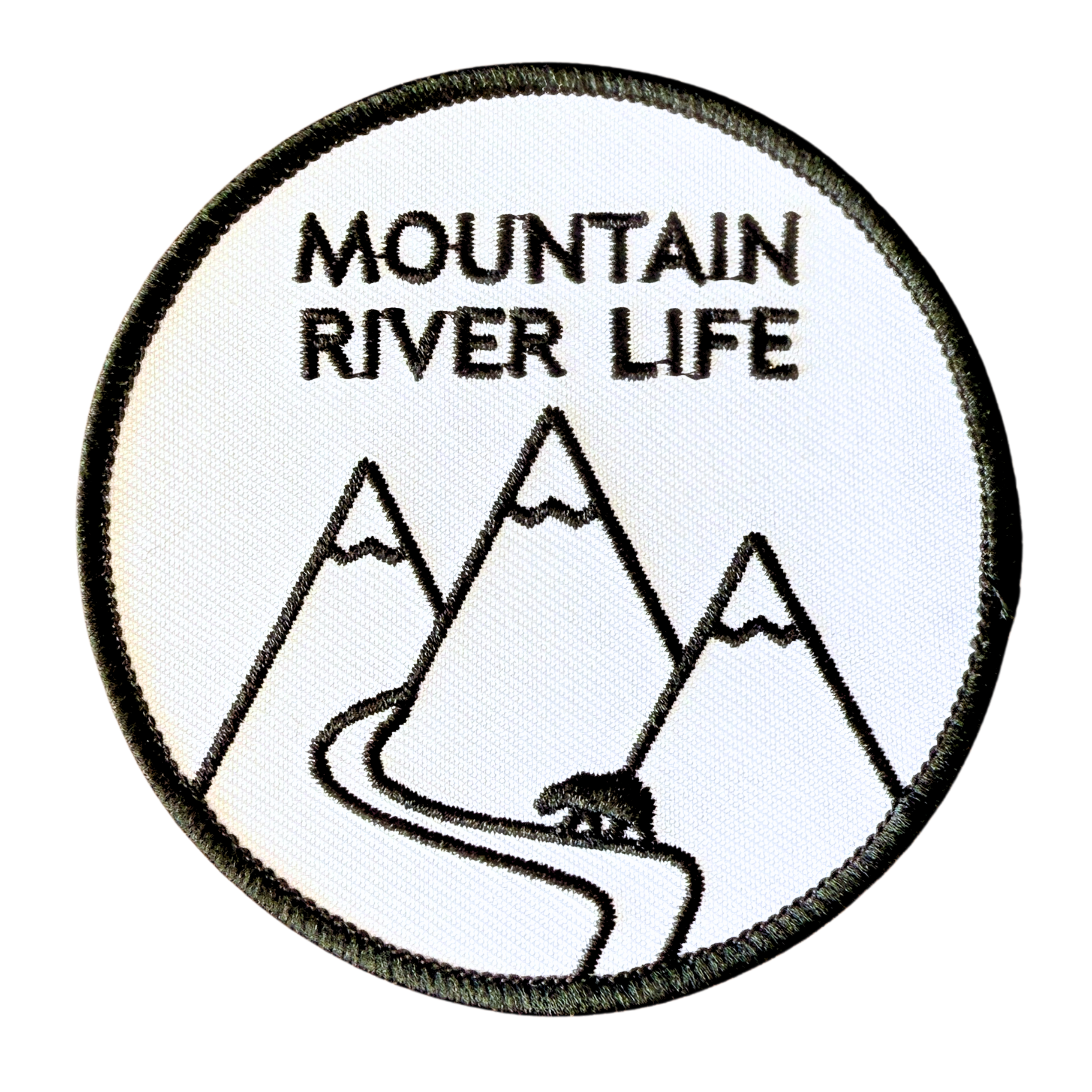 Mountain River Life Woven Patch