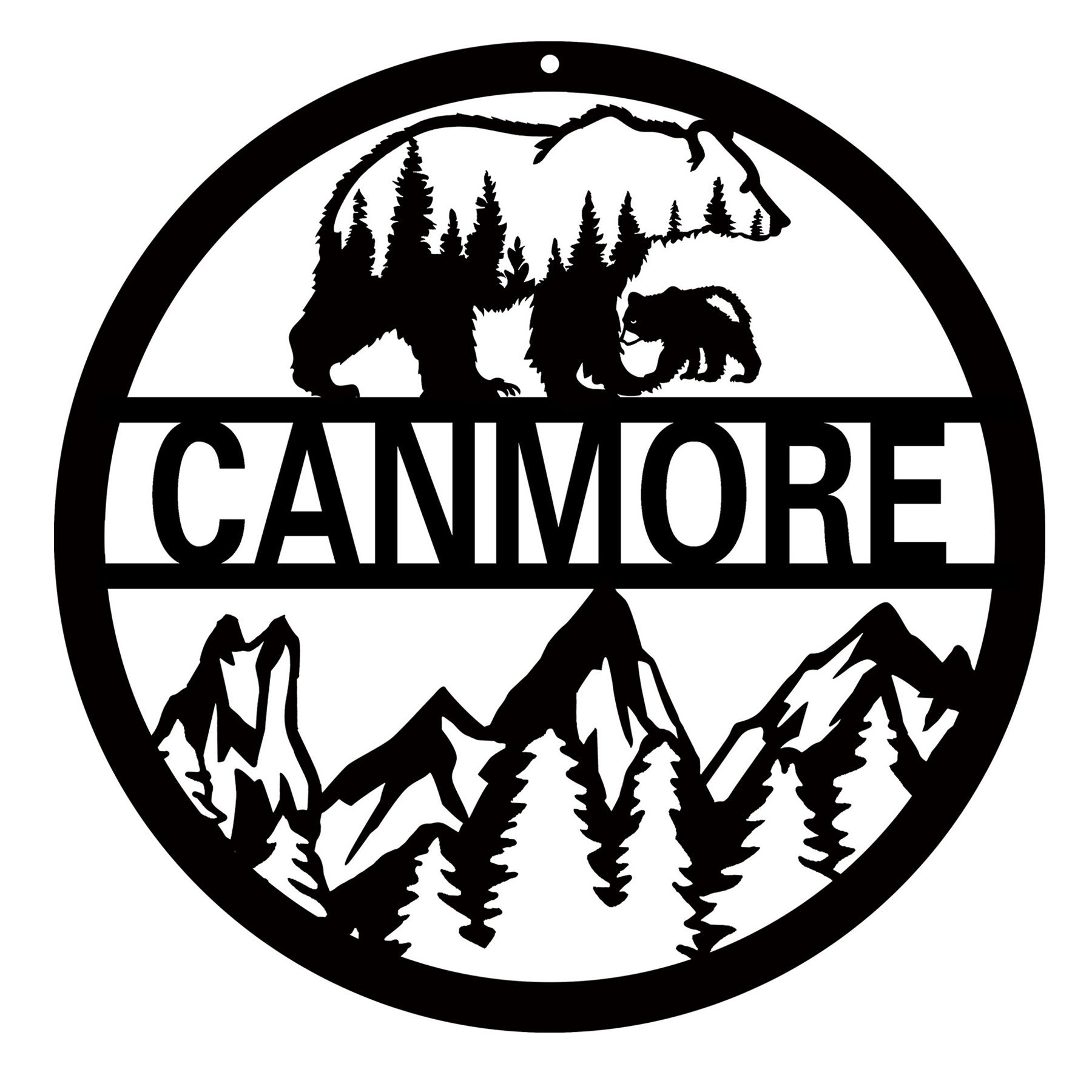 Canmore Metal Sign (12” Round)