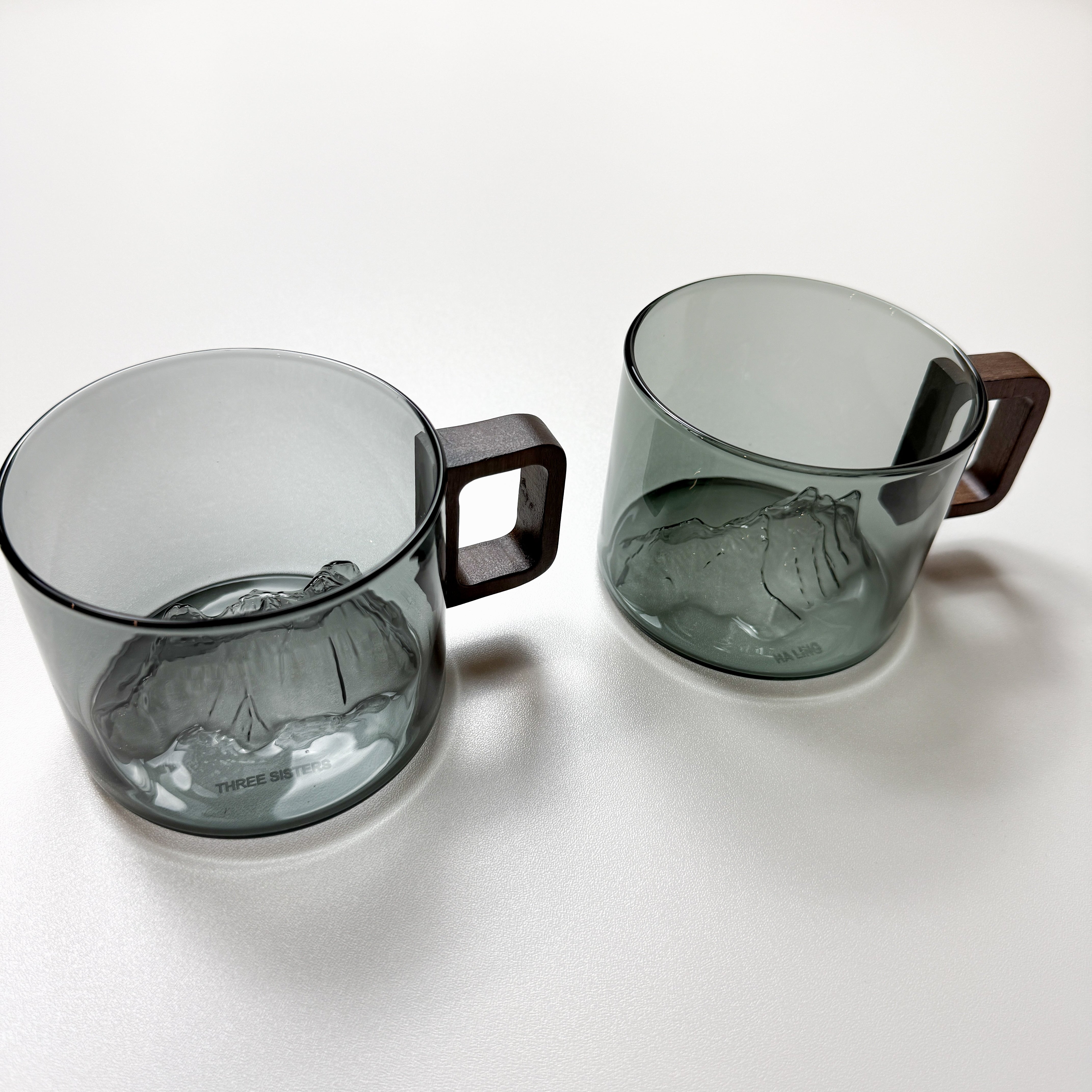 Alpine Relief Smoked Glass Mug