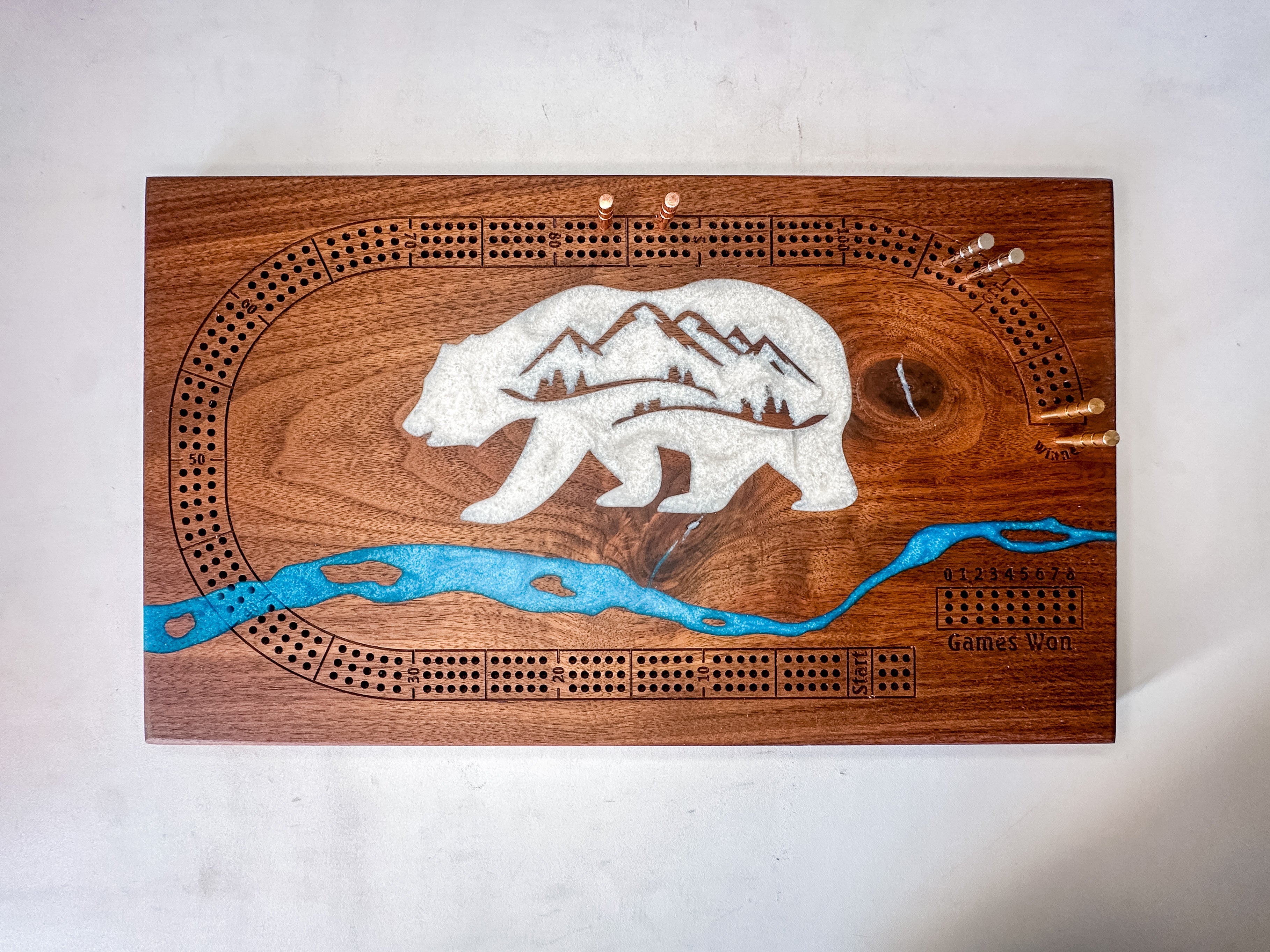 Bear River Cribbage Board