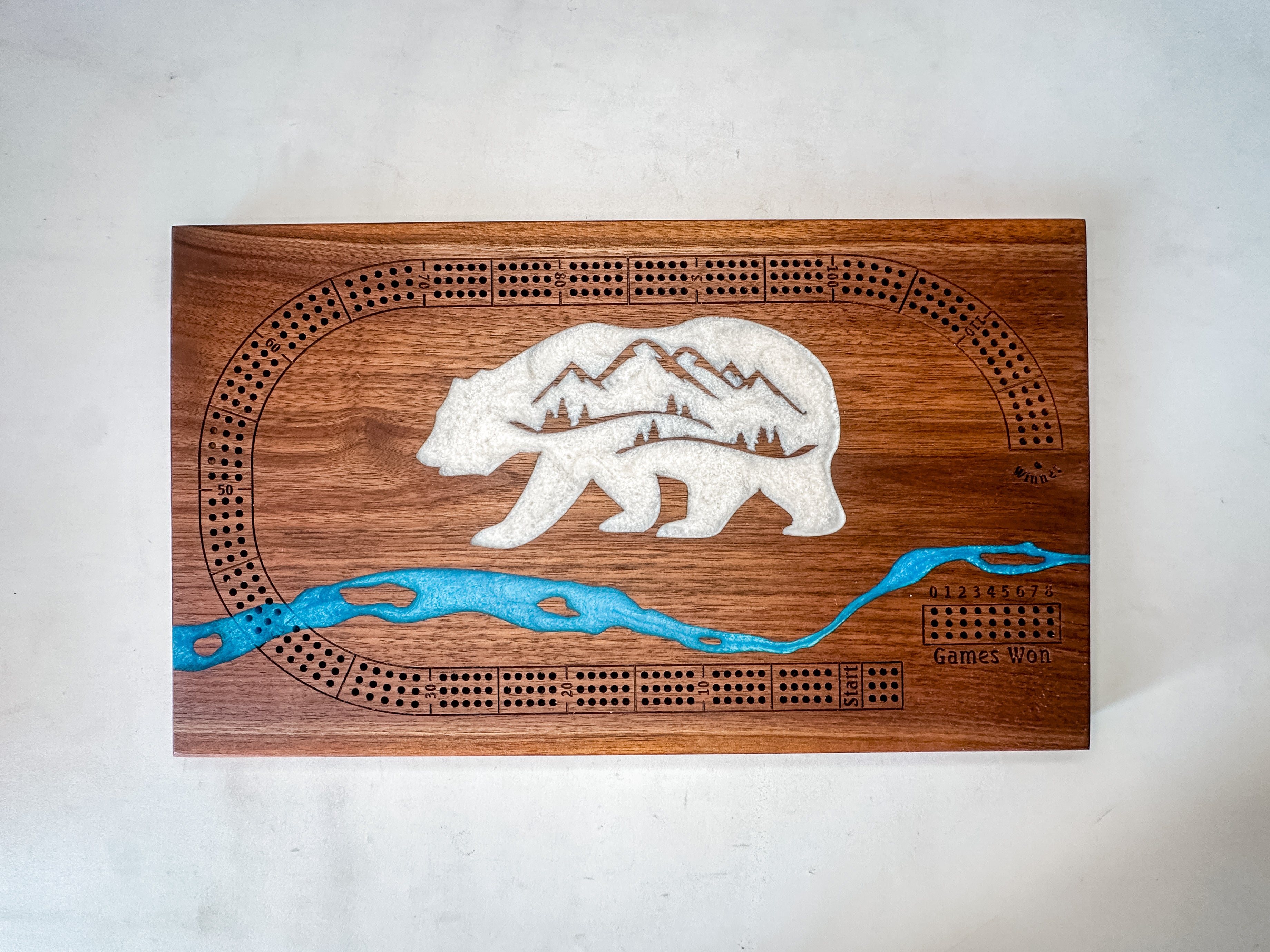 Bear River Cribbage Board