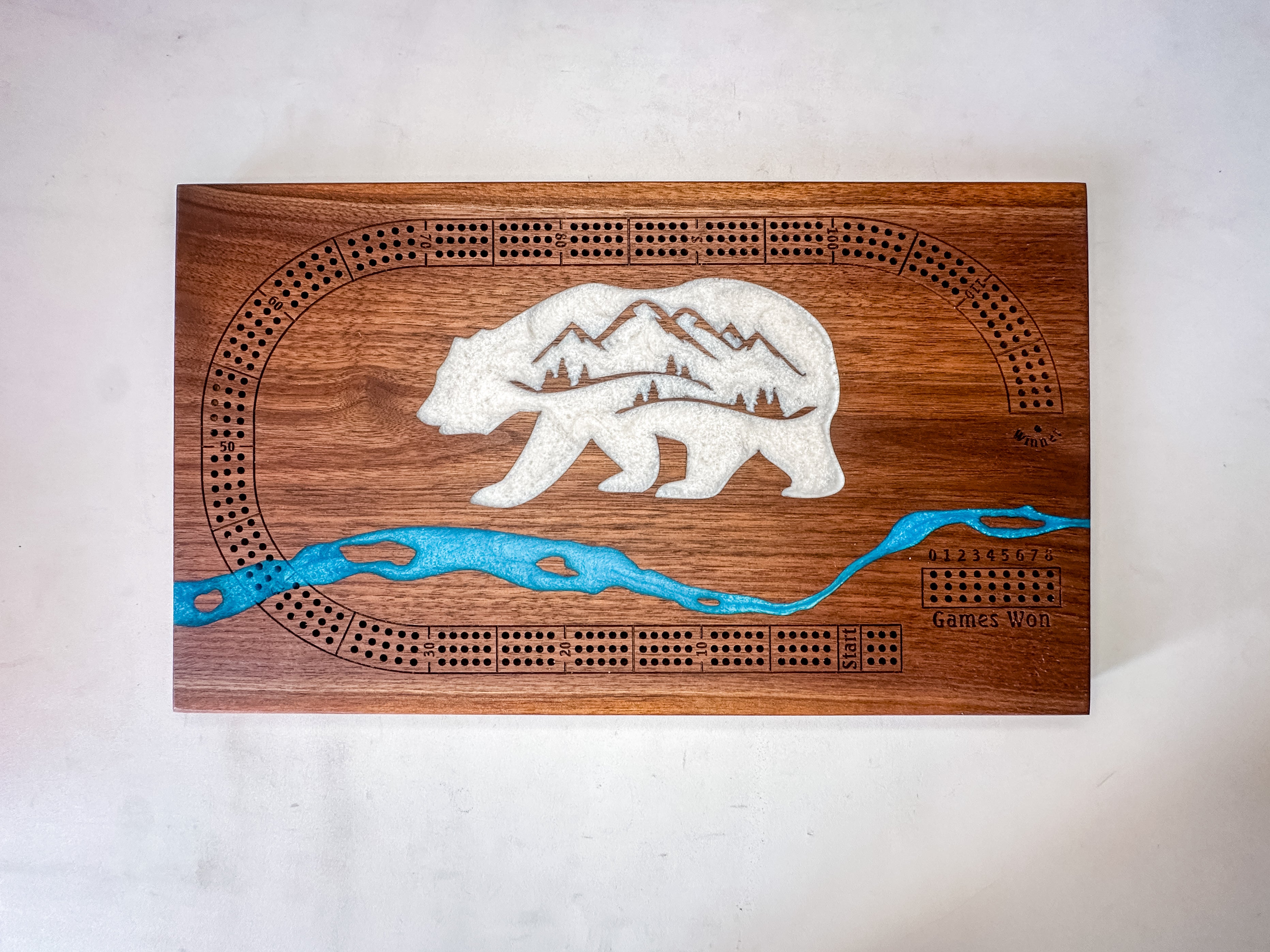 Bear River Cribbage Board