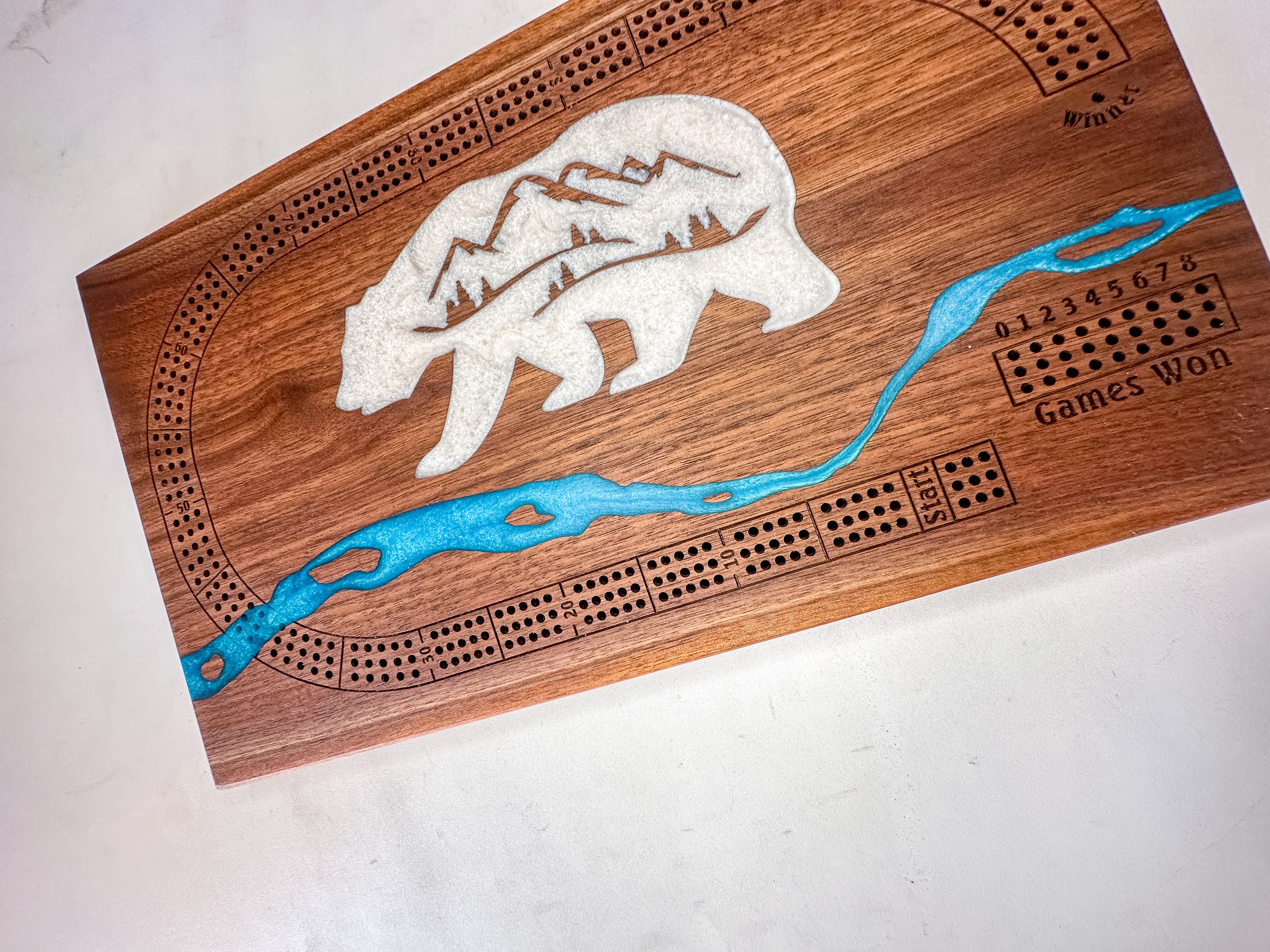 Bear River Cribbage Board