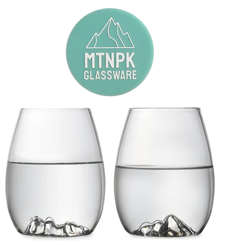 MTNPK Wine Glass Set - 3 Sisters & Lake Louise