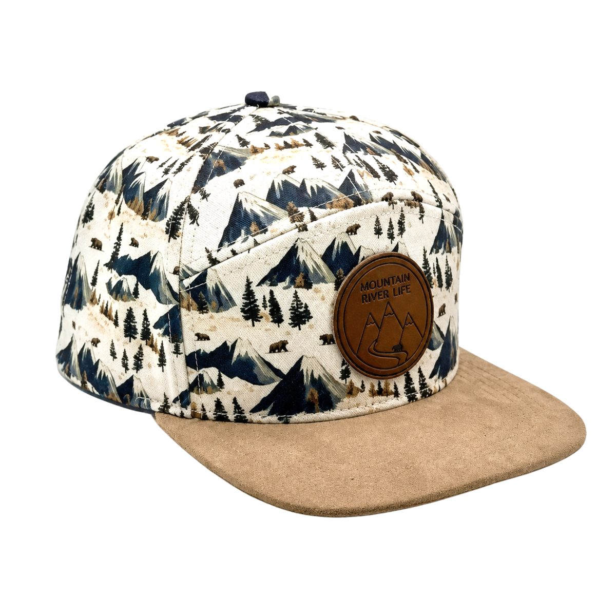 Mountain Mosaic Flat Brim Cap