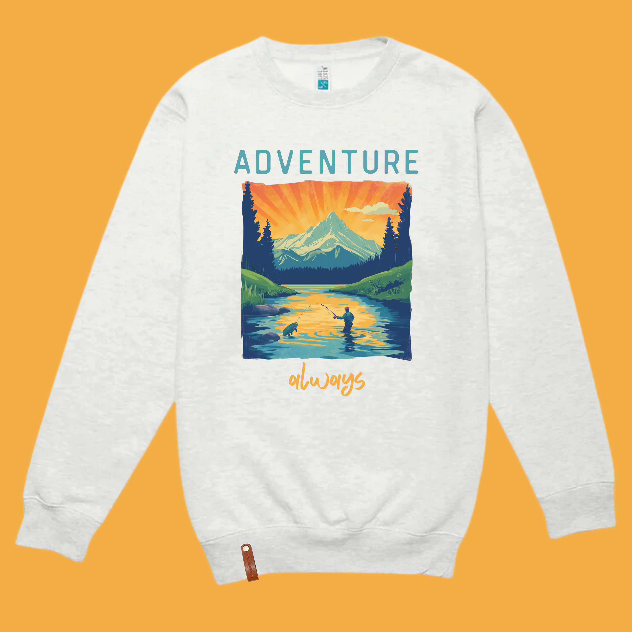 Fishing Sweatshirt - Front Graphic