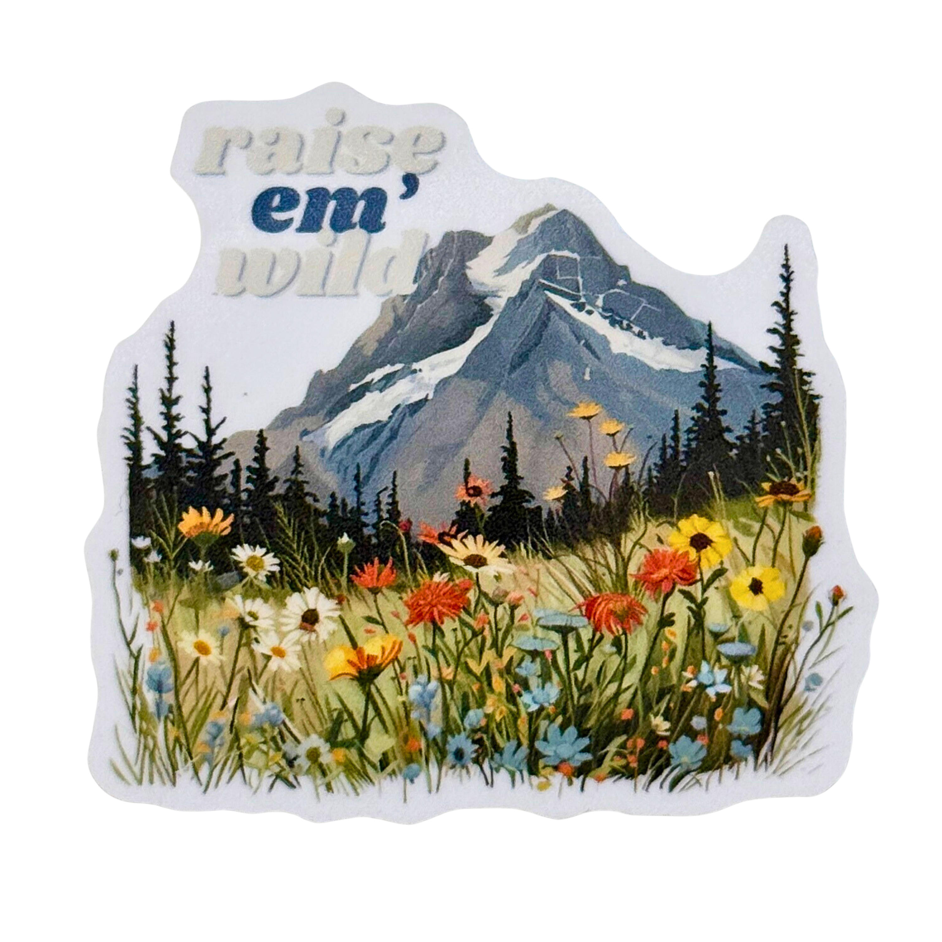 Raise Em Wild Die-Cut Sticker (2.5" x 2.32")