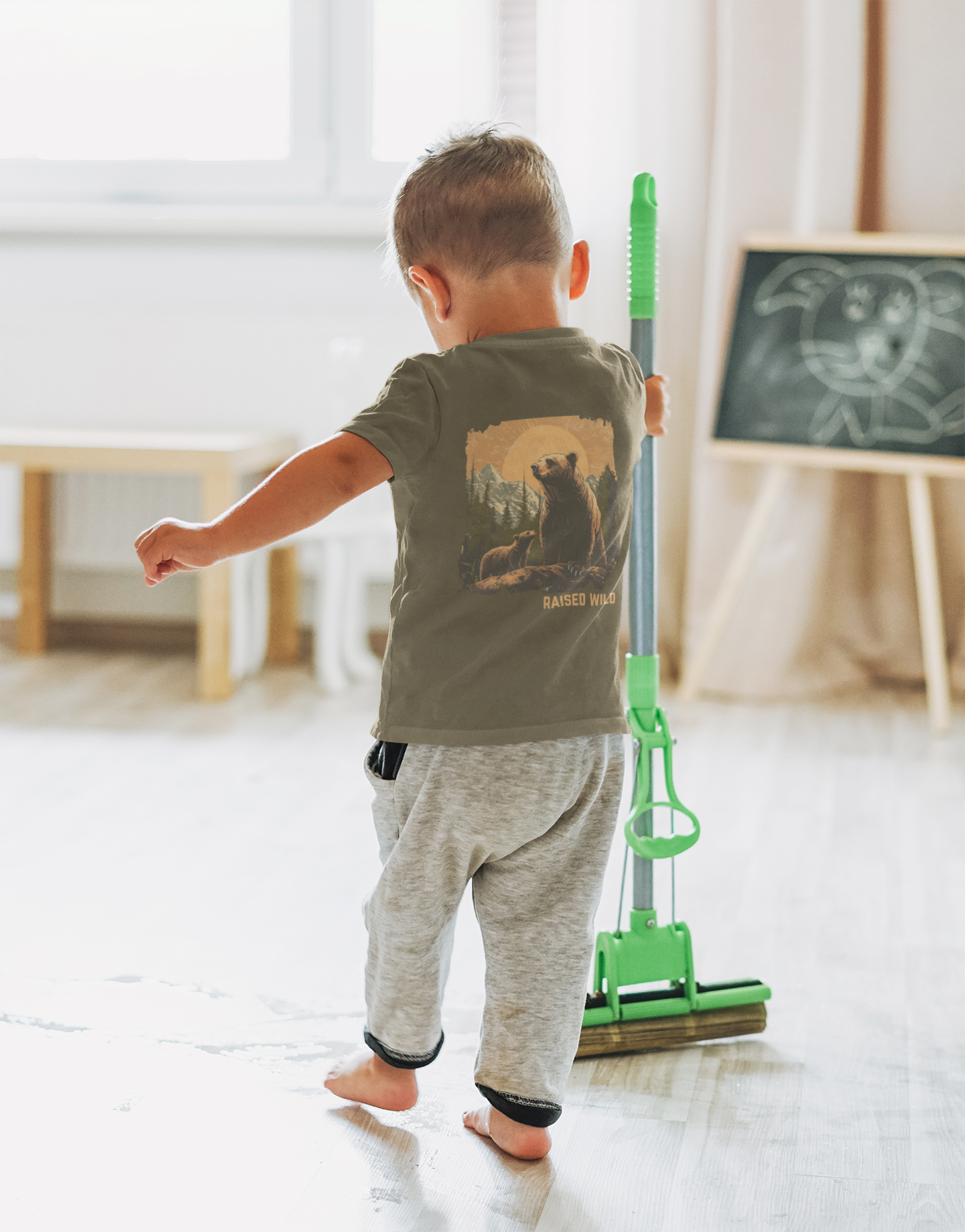 Raised Wild Bear Toddler T-Shirt