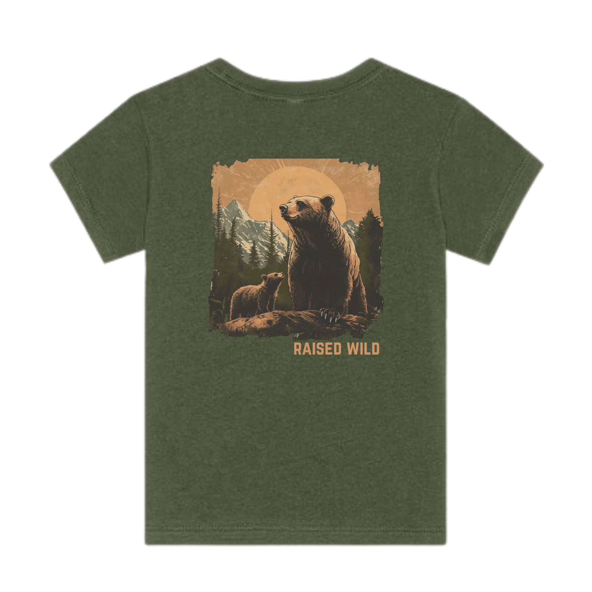 Raised Wild Bear Kids T-Shirt