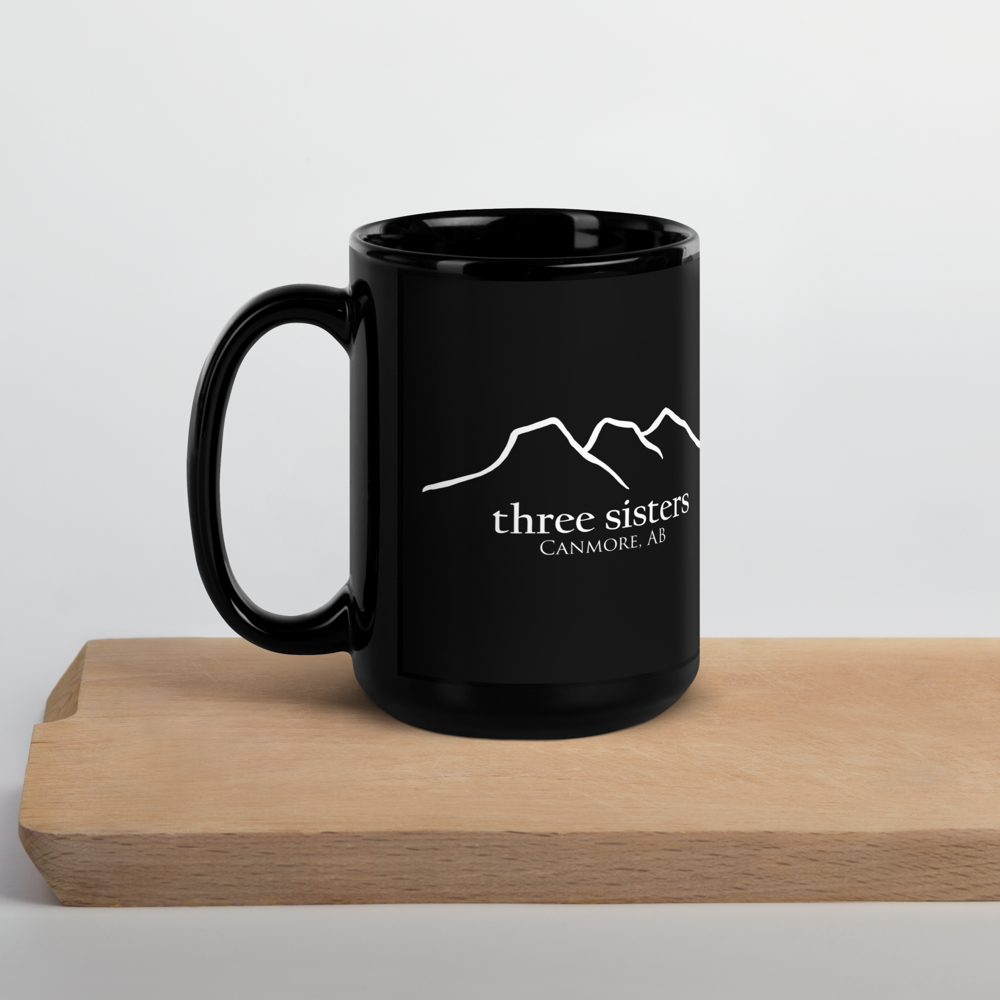 Large Black Three Sisters Coffee Mug