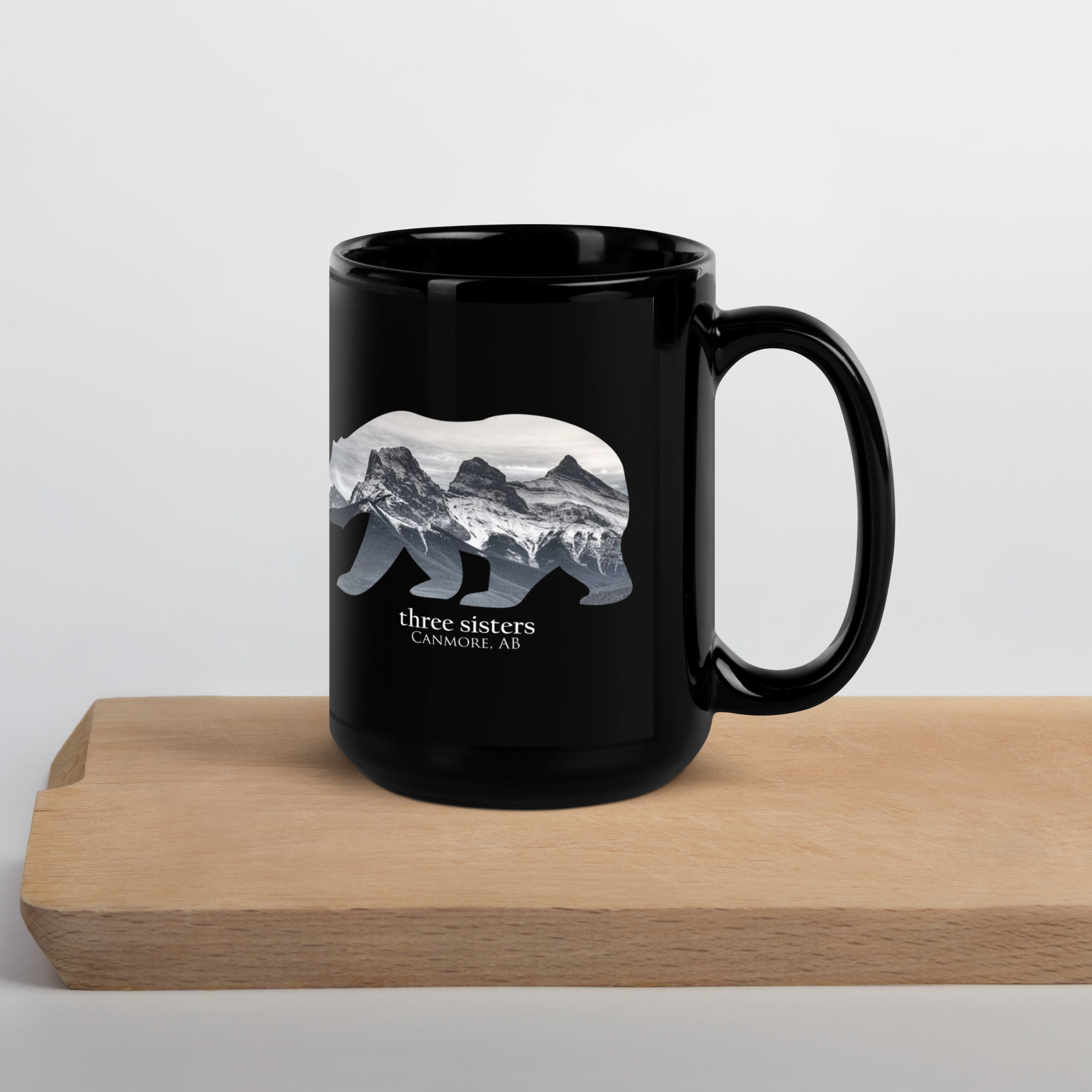 Large Black Three Sisters Bear Coffee Mug