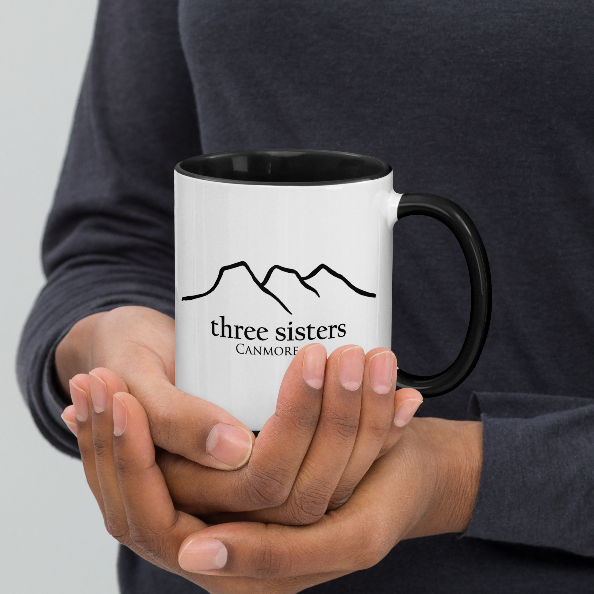 Three Sisters Coffee Mug with Black Inside