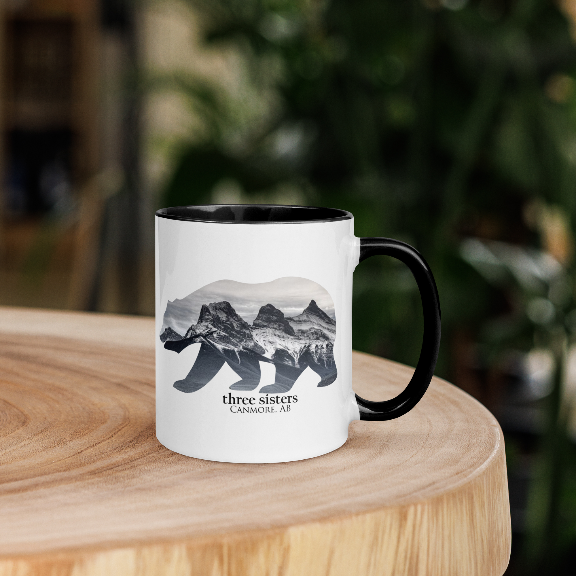 Three Sisters Bear Coffee Mug with Black Inside
