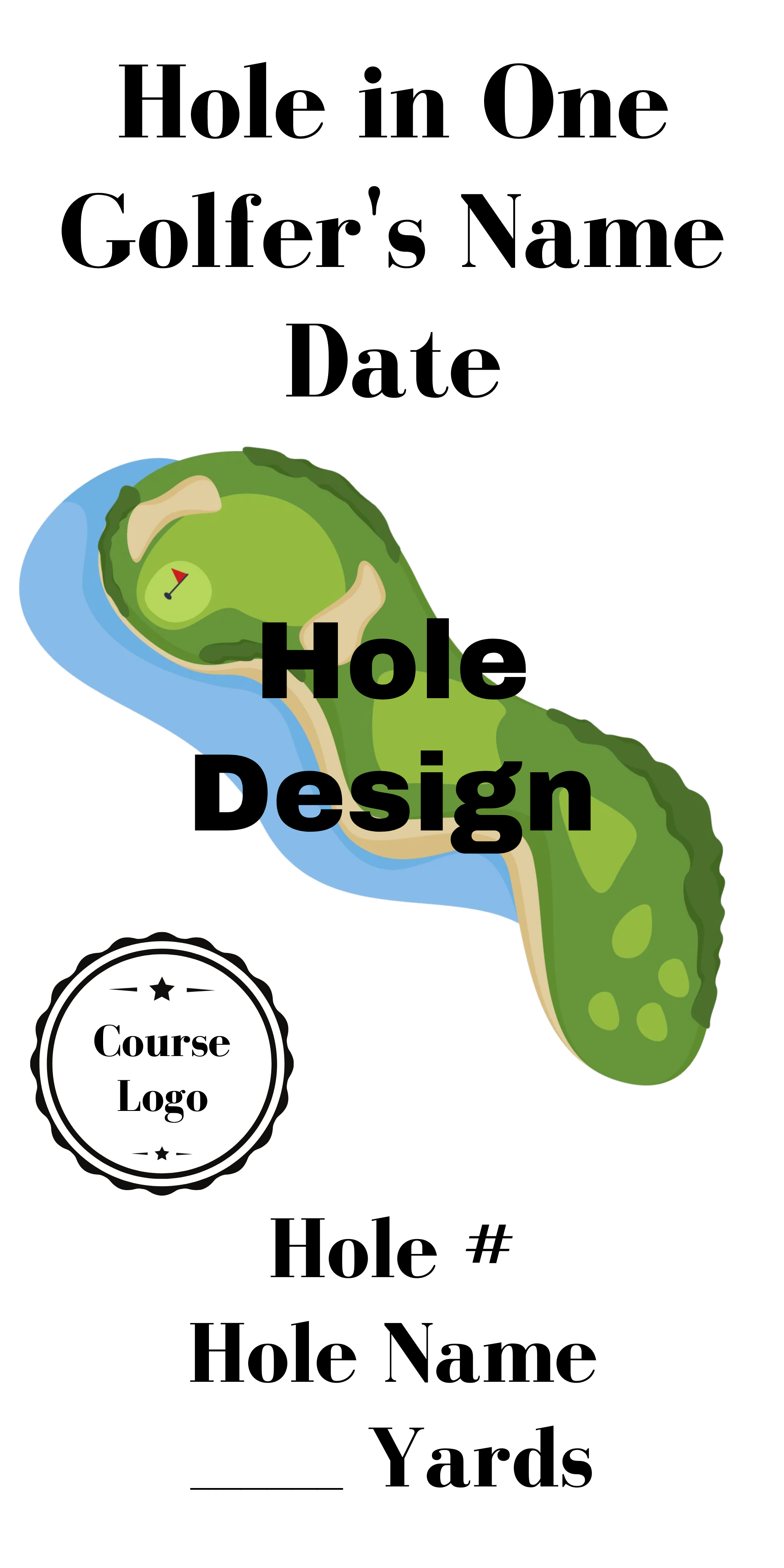 Hole In One Commemorative Board - Custom Wall Art